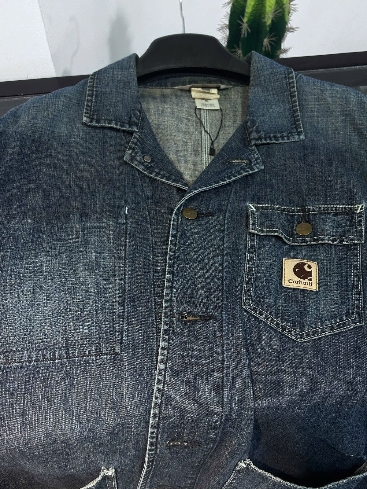 Carhartt VTG Carhart Denim Jacket Size US XL / EU 56 / 4 - 4 Thumbnail