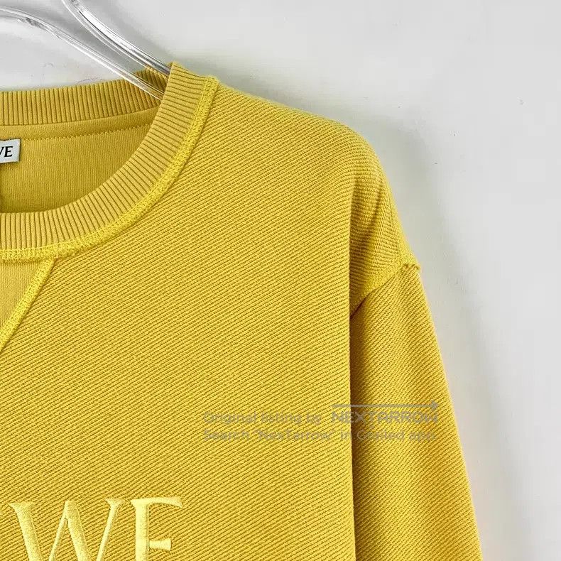 Loewe Loewe Yellow logo embroidered cotton round neck long sleev Size S / US 4 / IT 40 - 3 Thumbnail