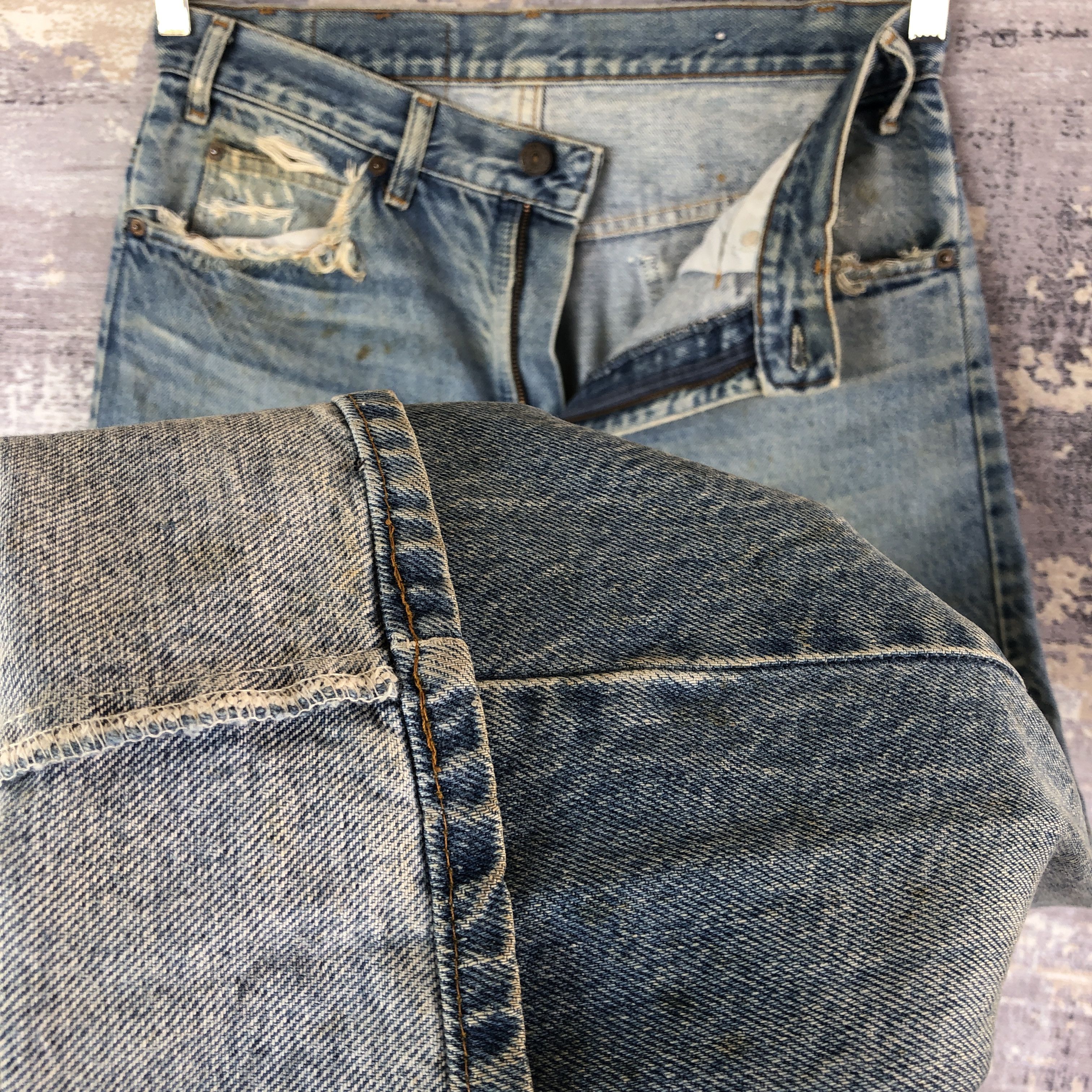 Levi's Vintage 80s Levis 505 Jeans Levi's Faded Stonewash Denim Size US 32 / EU 48 - 8 Thumbnail