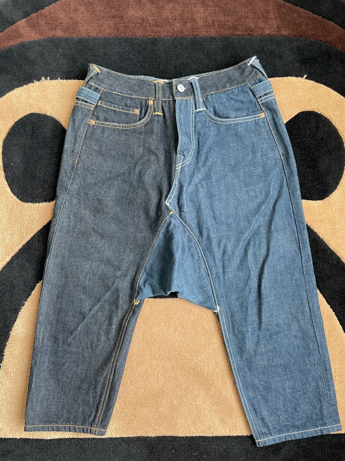 Evisu × Japanese Brand EVISU daicock style cropped pants！size:29 Size US 29 - 2 Thumbnail