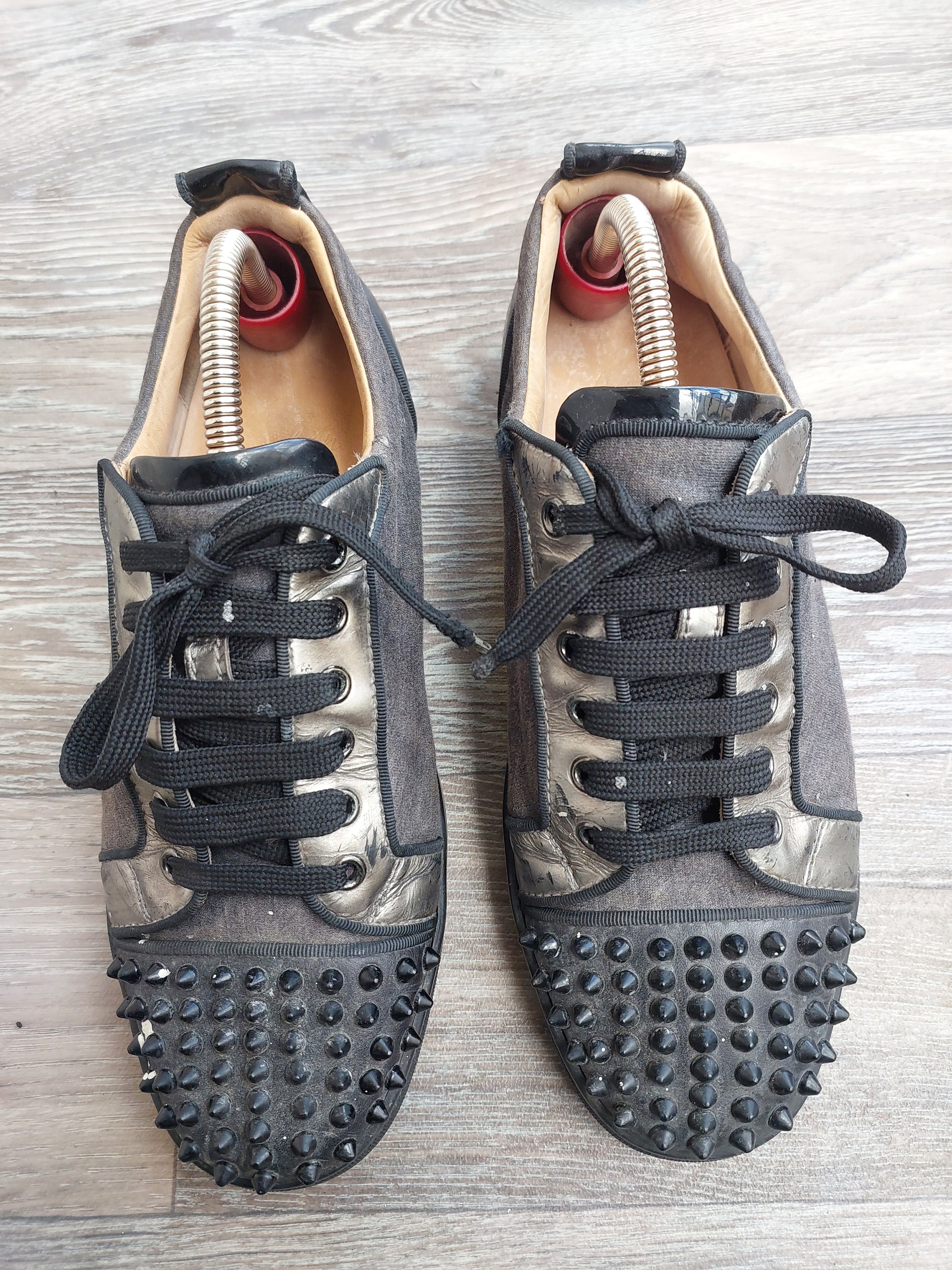 Christian Louboutin Christian Louboutin Grey Suede with Spikes. Size US 8 / EU 41 - 1 Thumbnail
