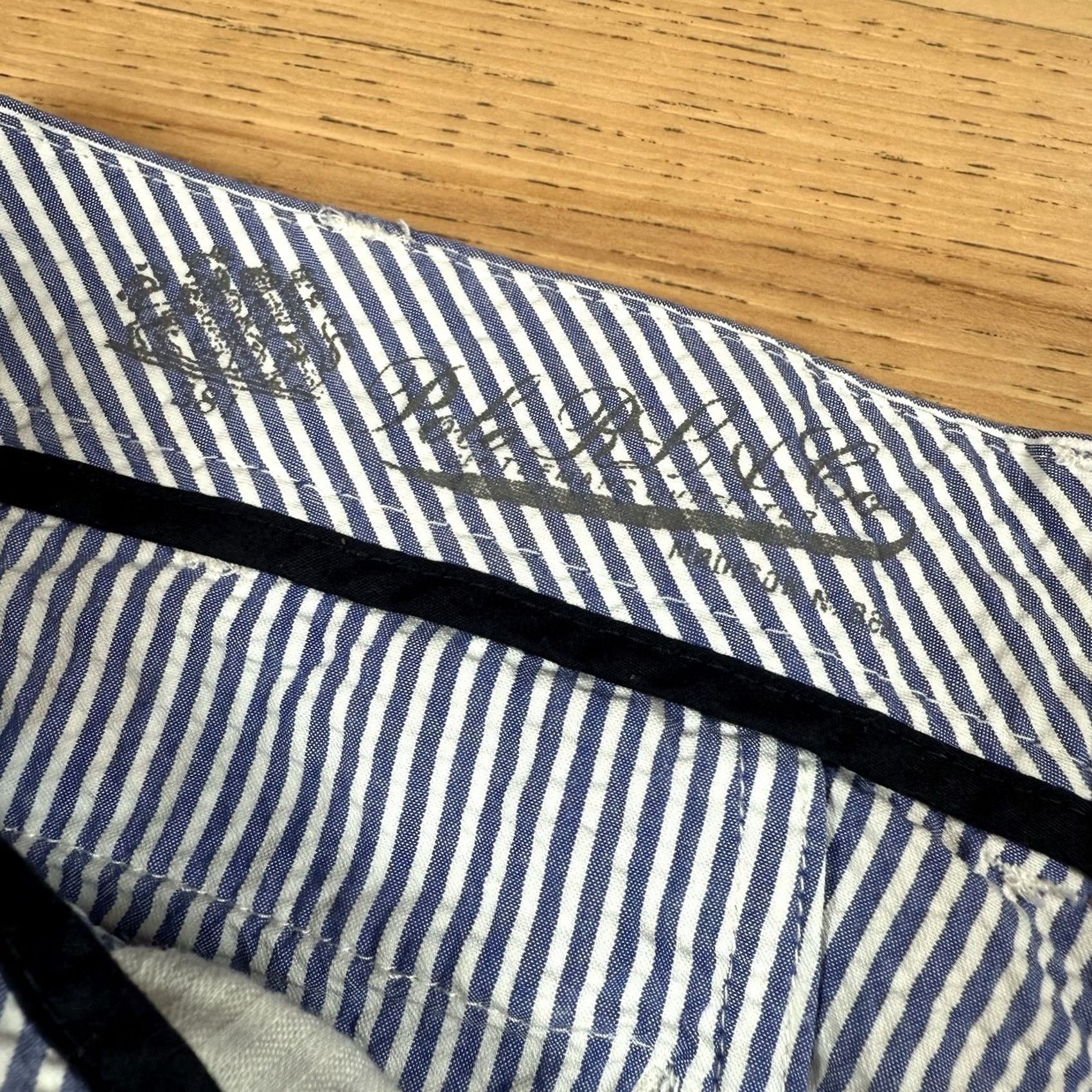 Polo Ralph Lauren Polo Ralph Lauren Shorts Nautical Striped Seersucker Blue/White Mens 38 Chino Big/Regular Size US M / EU 48-50 / 2 - 2 Thumbnail