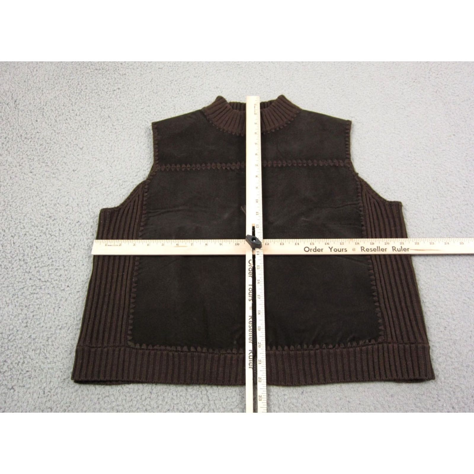 Vintage VINTAGE St Johns Bay Leather Vest Womens Petite Extra Large Brown Suede Sweater Biker Motorcycle Casual Travel Workwear Size XL / US 12-14 / IT 48-50 - 6 Thumbnail