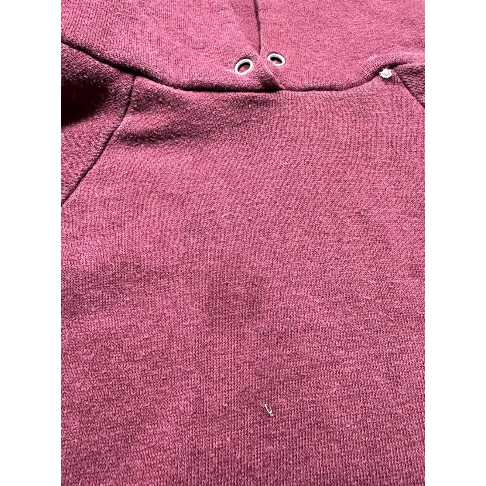Vintage VINTAGE Hoodie Unbranded Hoodie unisex Adults M Burgundy Maroon 80s 50/50 Cotton Polyester Pullover Size US M / EU 48-50 / 2 - 5 Thumbnail
