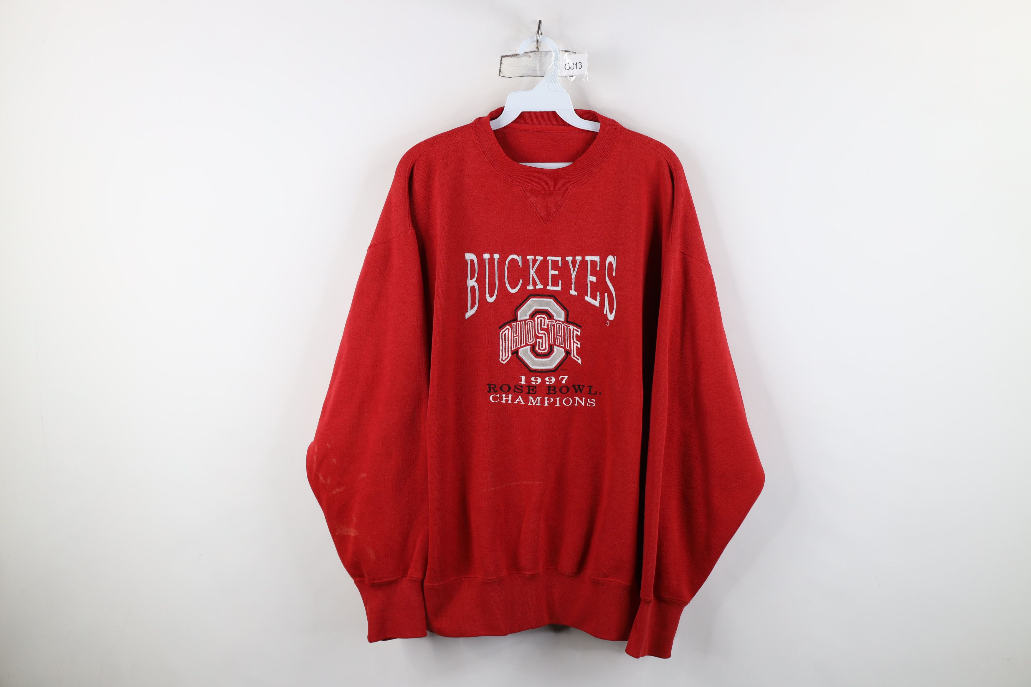 Vintage Vintage 90s Champs Ohio State University Football Sweatshirt Size US XL / EU 56 / 4 - 1 Thumbnail
