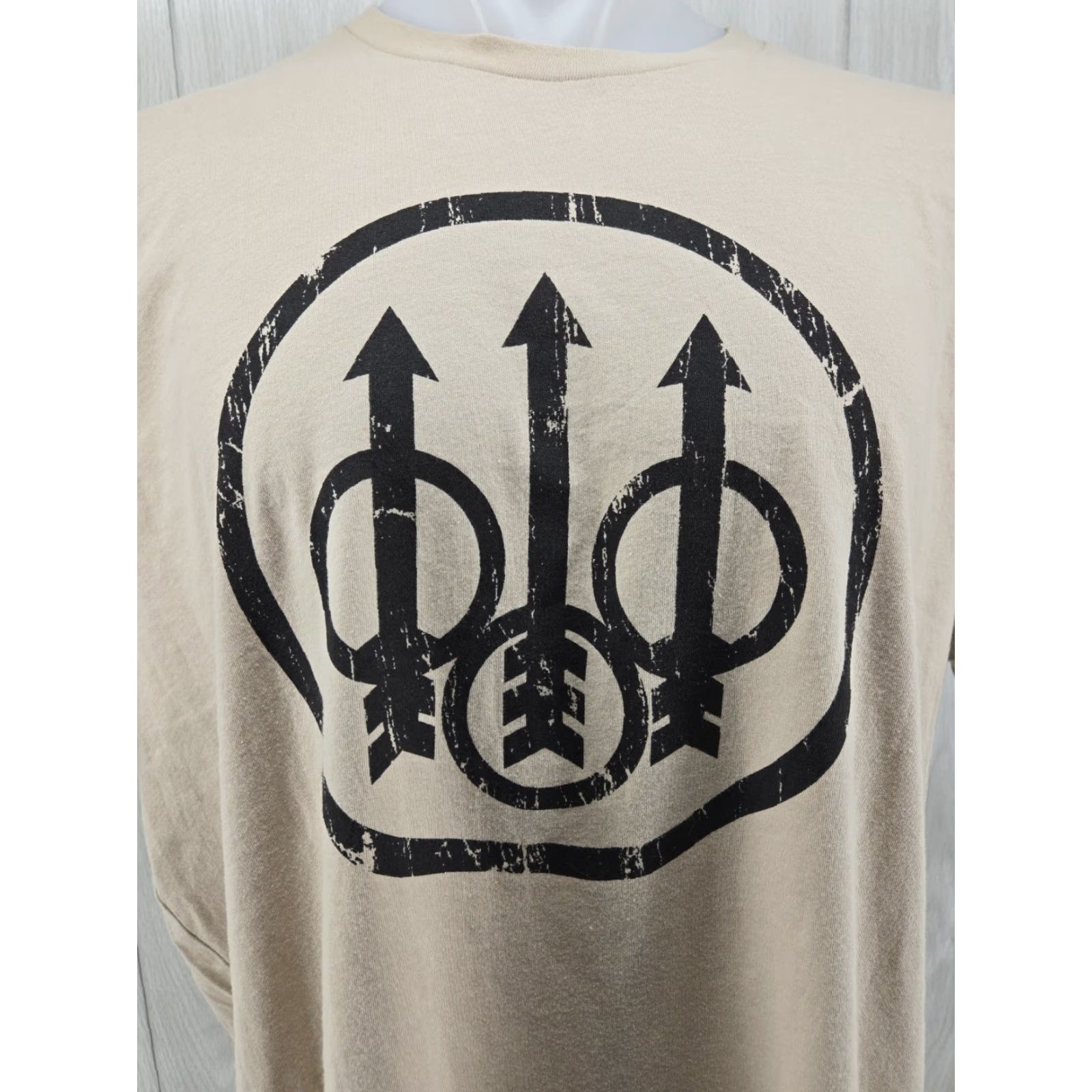 Logo 7 Beretta Logo T Shirt Adult 2XL Tan Brown Short Sleeve Graphic Print Mens Shirt Size US XXL / EU 58 / 5 - 3 Thumbnail