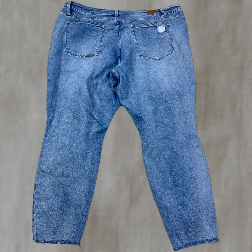 Vintage Judy Blue Jeans Women 24W Skinny Fit Med Wash Faded Pants Button Fly Plus A73 Jeans Size 42" / US 20 - 1 Thumbnail