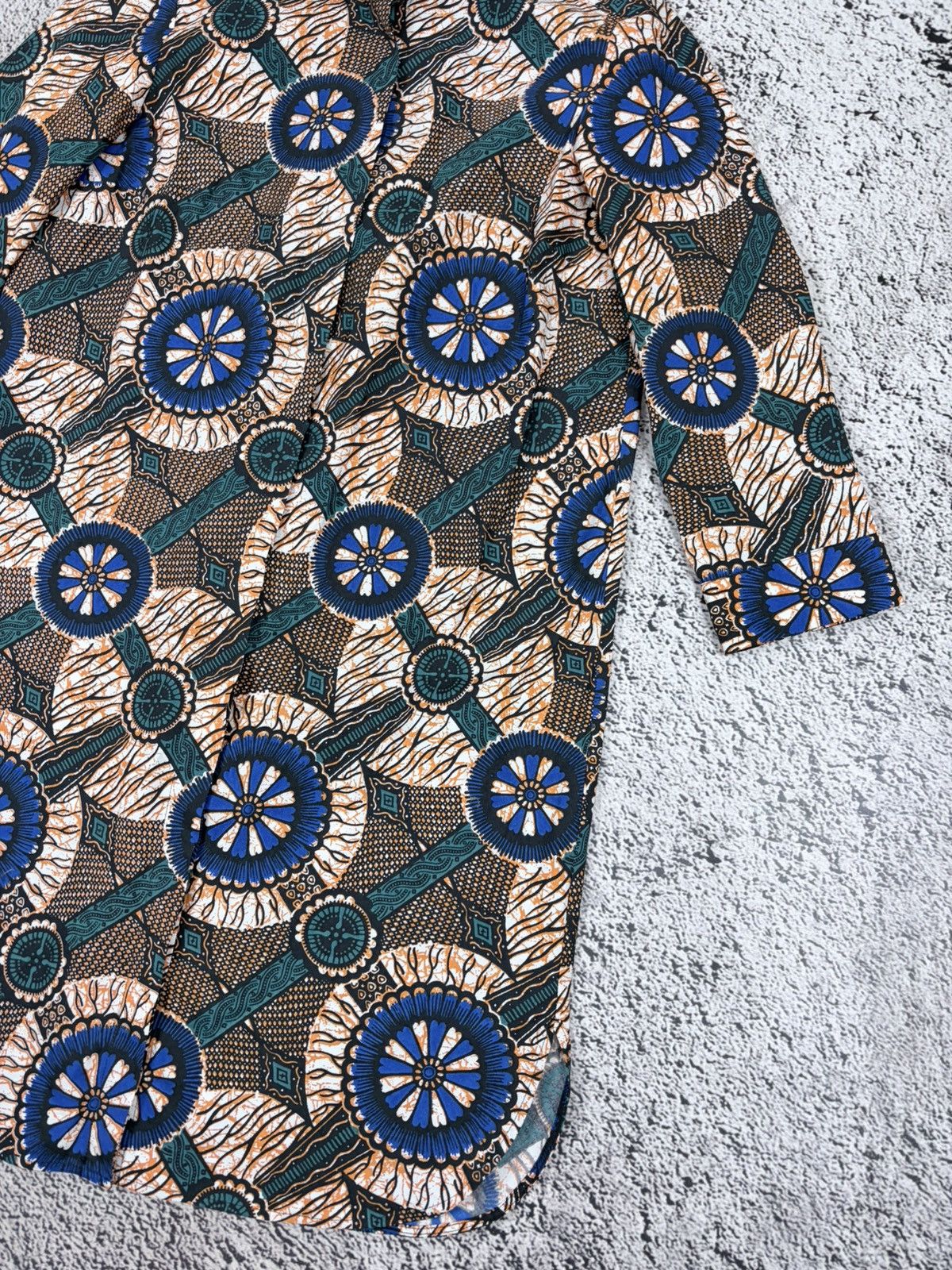 Max Mara Weekend Max Mara 100% Cotton Printed Shirt Dress US 4 Size XS / US 0-2 / IT 36-38 - 3 Thumbnail