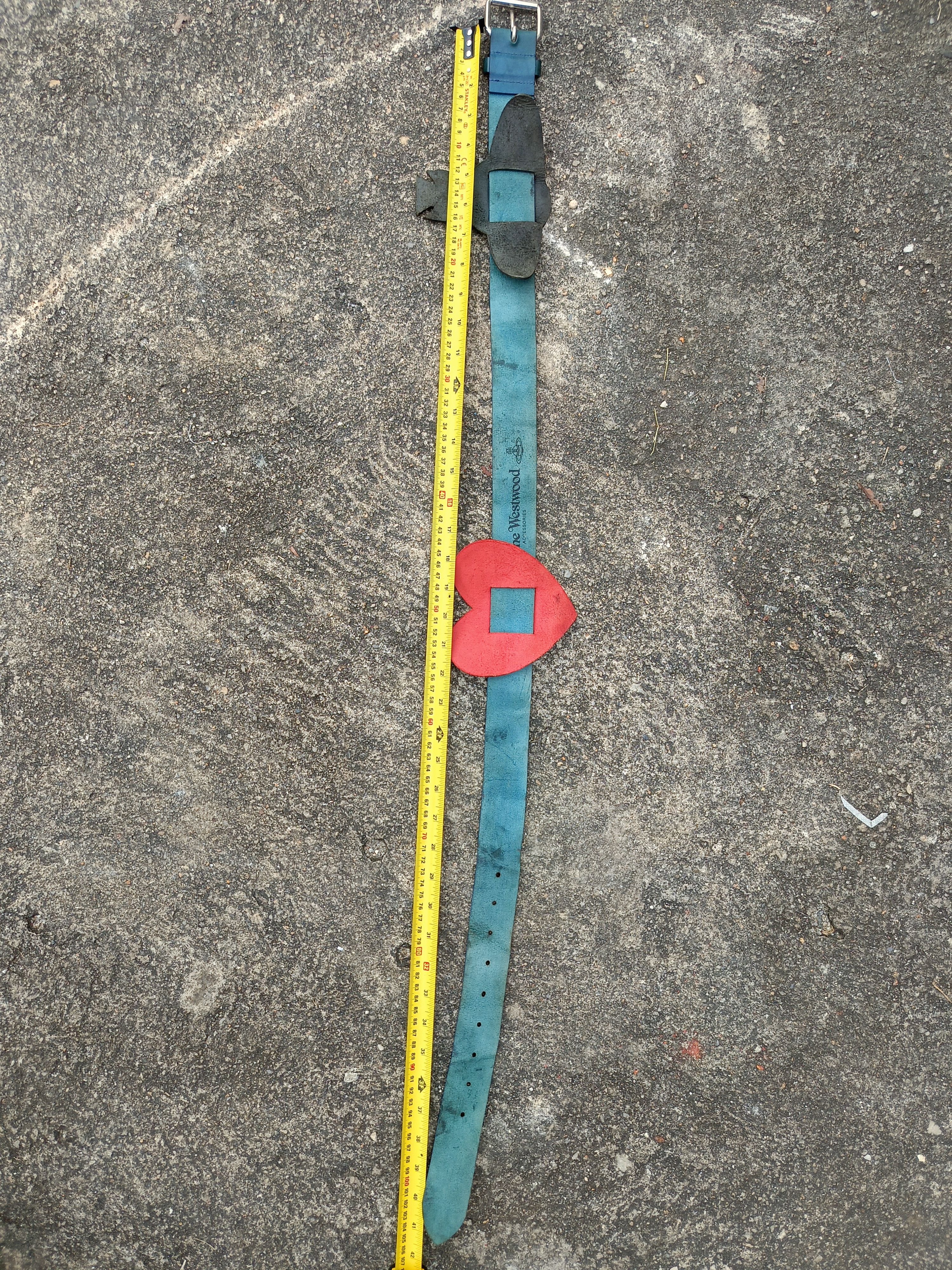 Vivienne Westwood VIVIENNE WESTWOOD HEARTS&ORB BIG PATCHES LEATHER BELT Size 32 - 19 Thumbnail