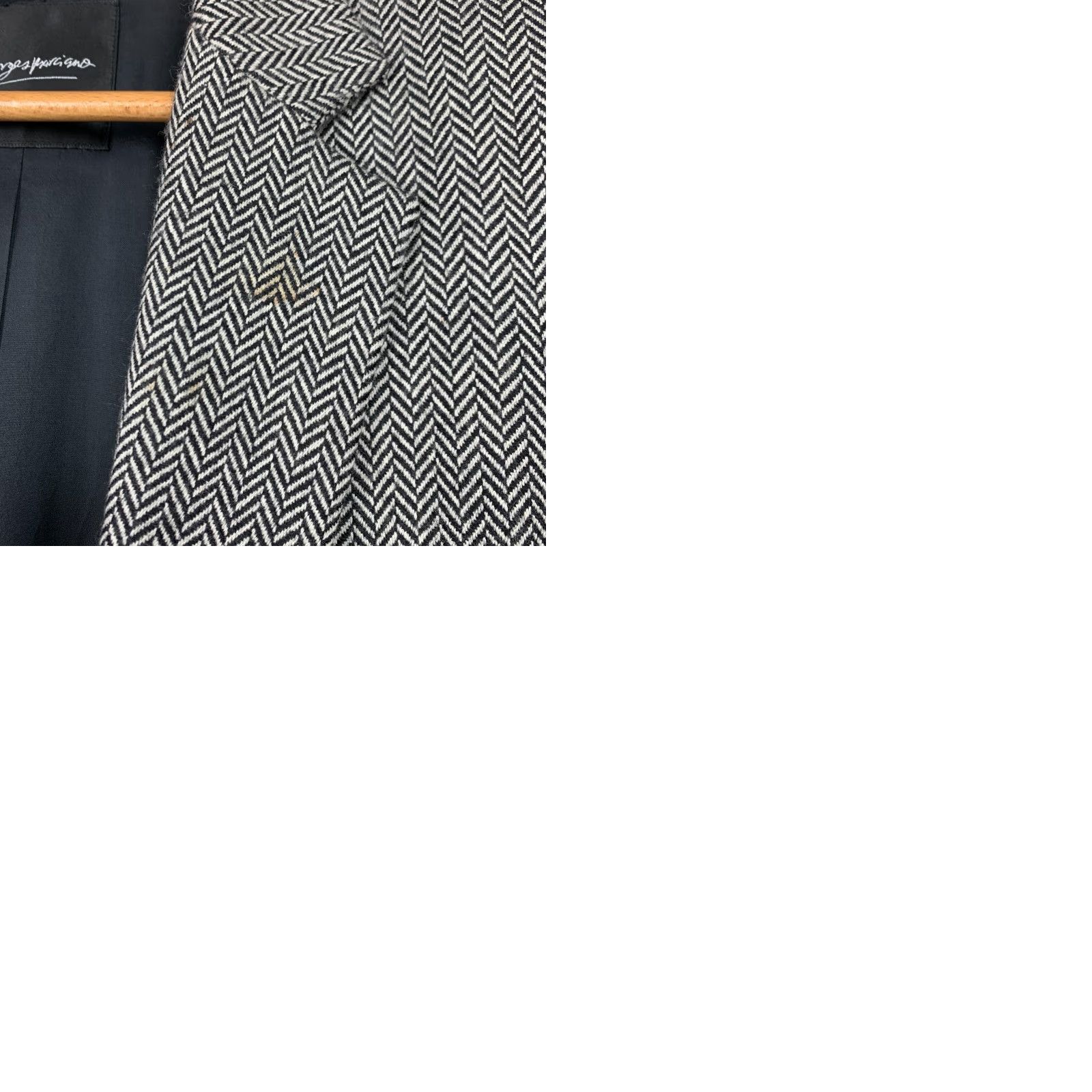 Vintage Vintage Georges Marciano Guess Black White Wool Herringbone Blazer Womens 10 Blazer Suit Jacket 10 Wool 90s Mens Womens Size L / US 10 / IT 46 - 9 Thumbnail