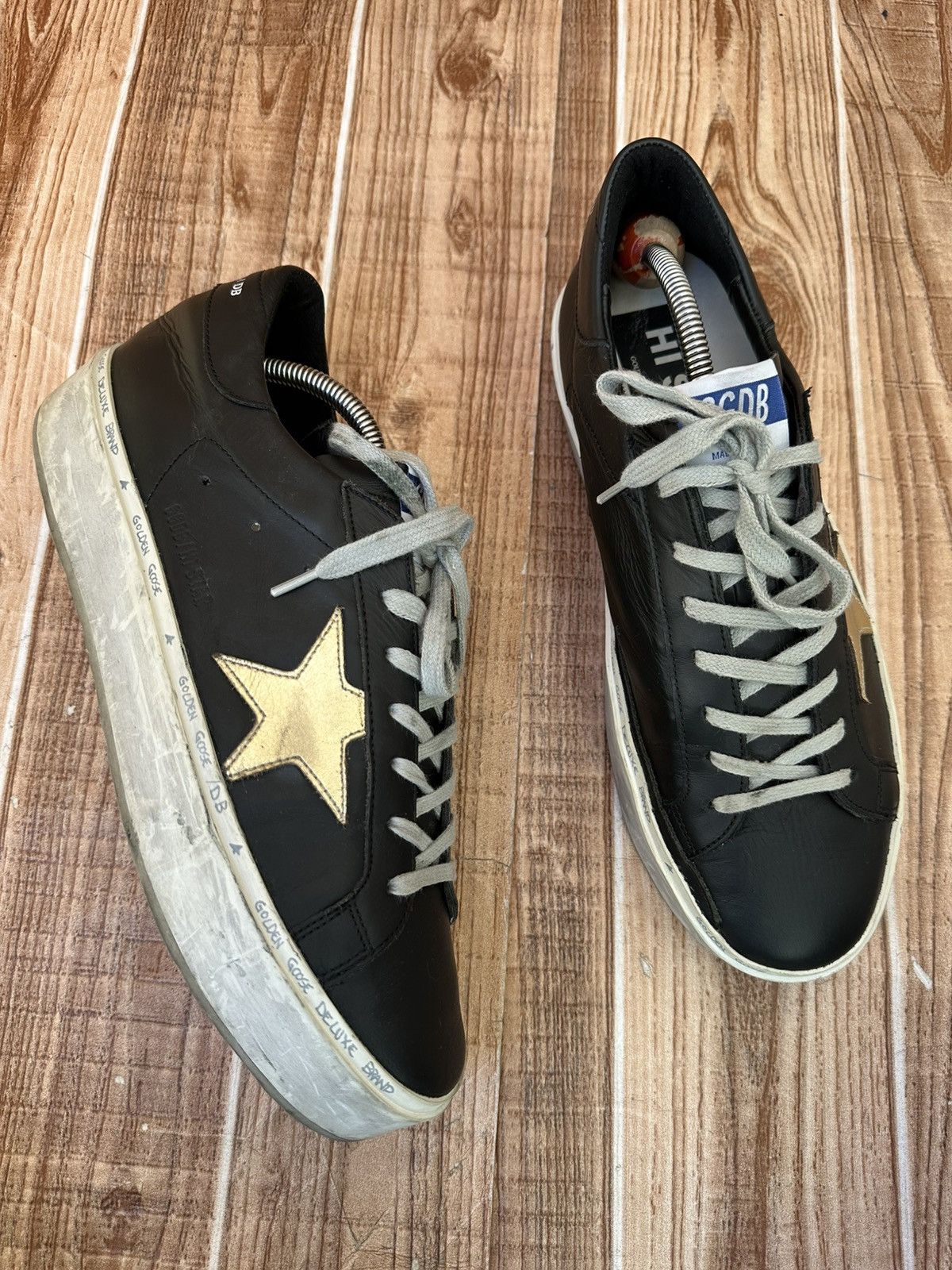 Golden Goose Golden Goose GGDB High Star Black Silver Low Top Sneakers Size US 9 / EU 42 - 2 Thumbnail