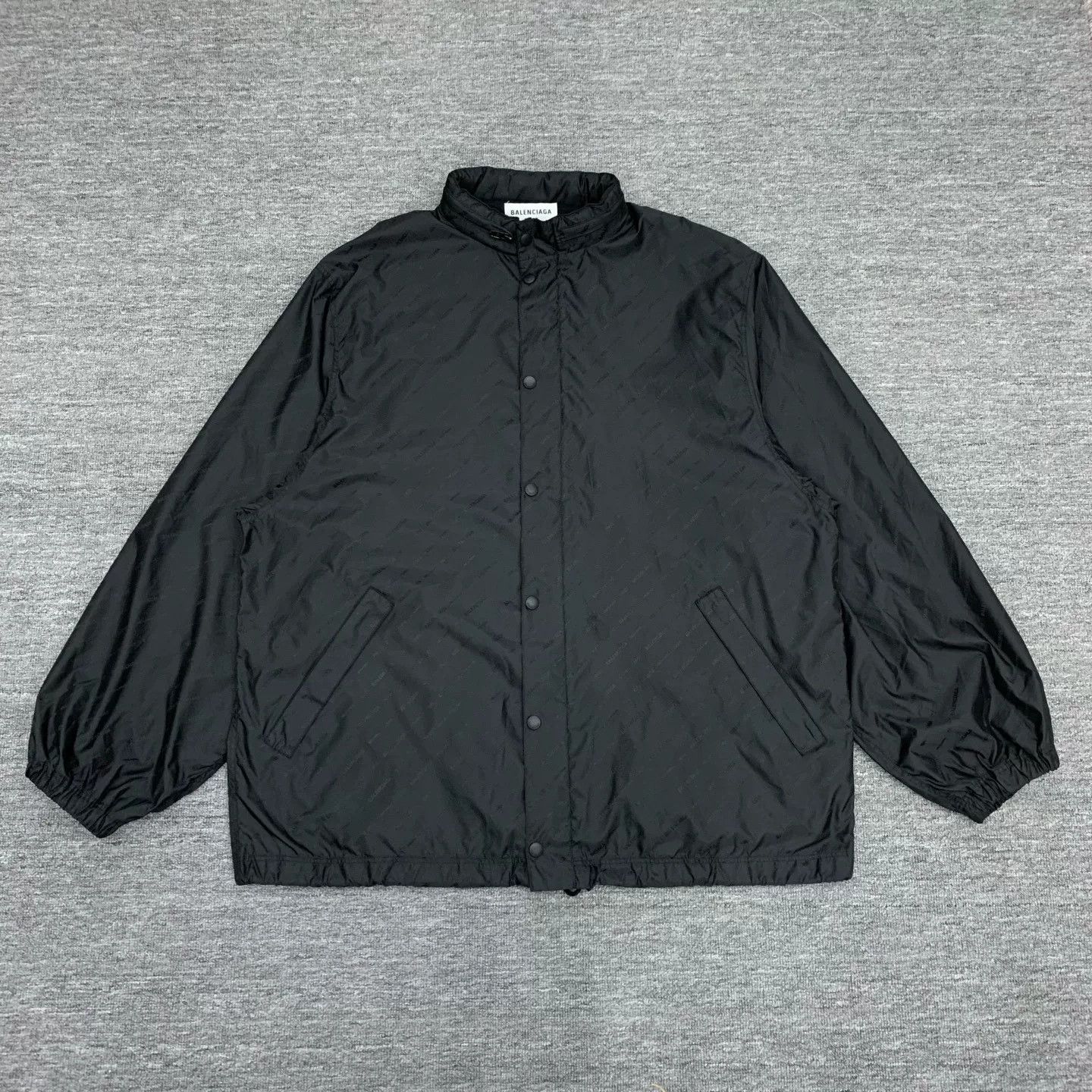 Balenciaga Balenciaga Black Printed Windbreaker Jacket Size US XS / EU 42 / 0 - 1 Thumbnail