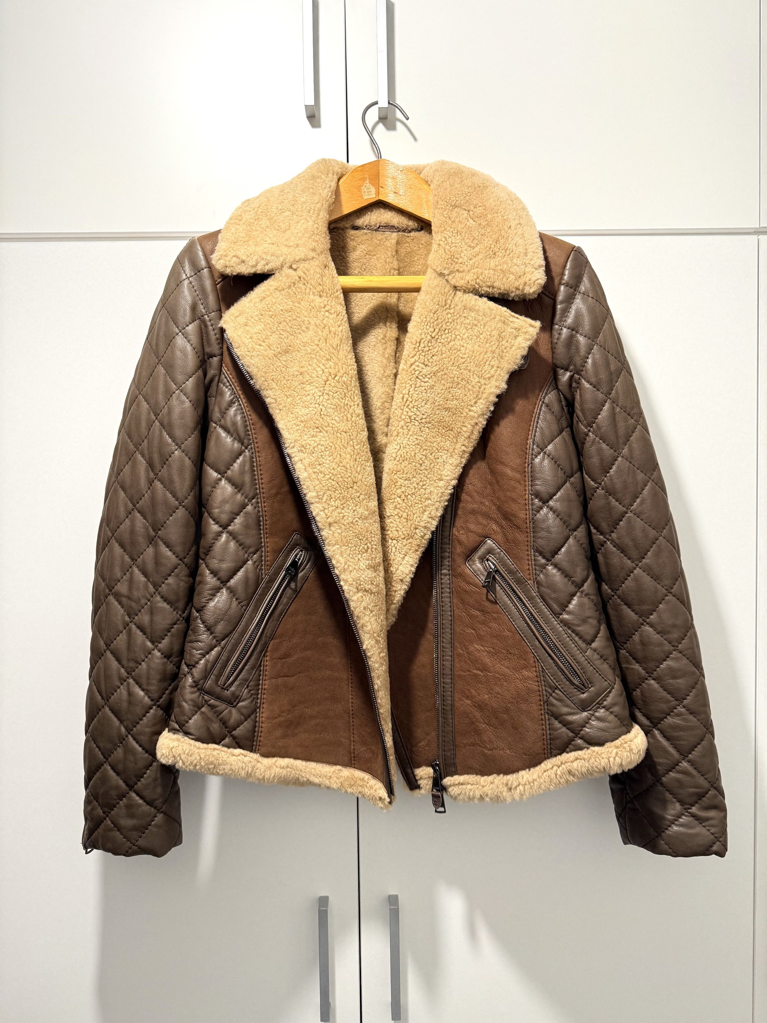 Other Werner Christ Shearling Lambskin Biker Jacket Size M / US 6-8 / IT 42-44 - 2 Thumbnail