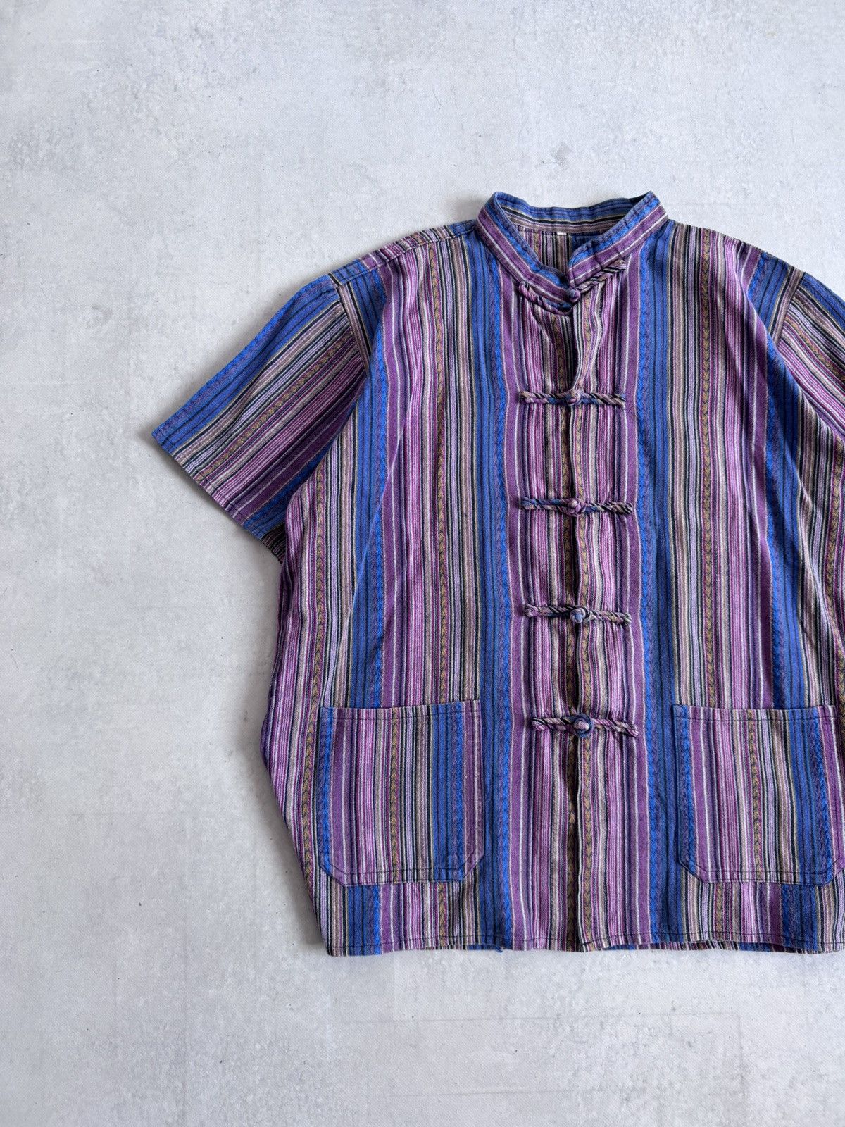 Japanese Brand Vintage Coogi Style Unisex Knitted Short Sleeve Coton Shirt Size US L / EU 52-54 / 3 - 2 Thumbnail