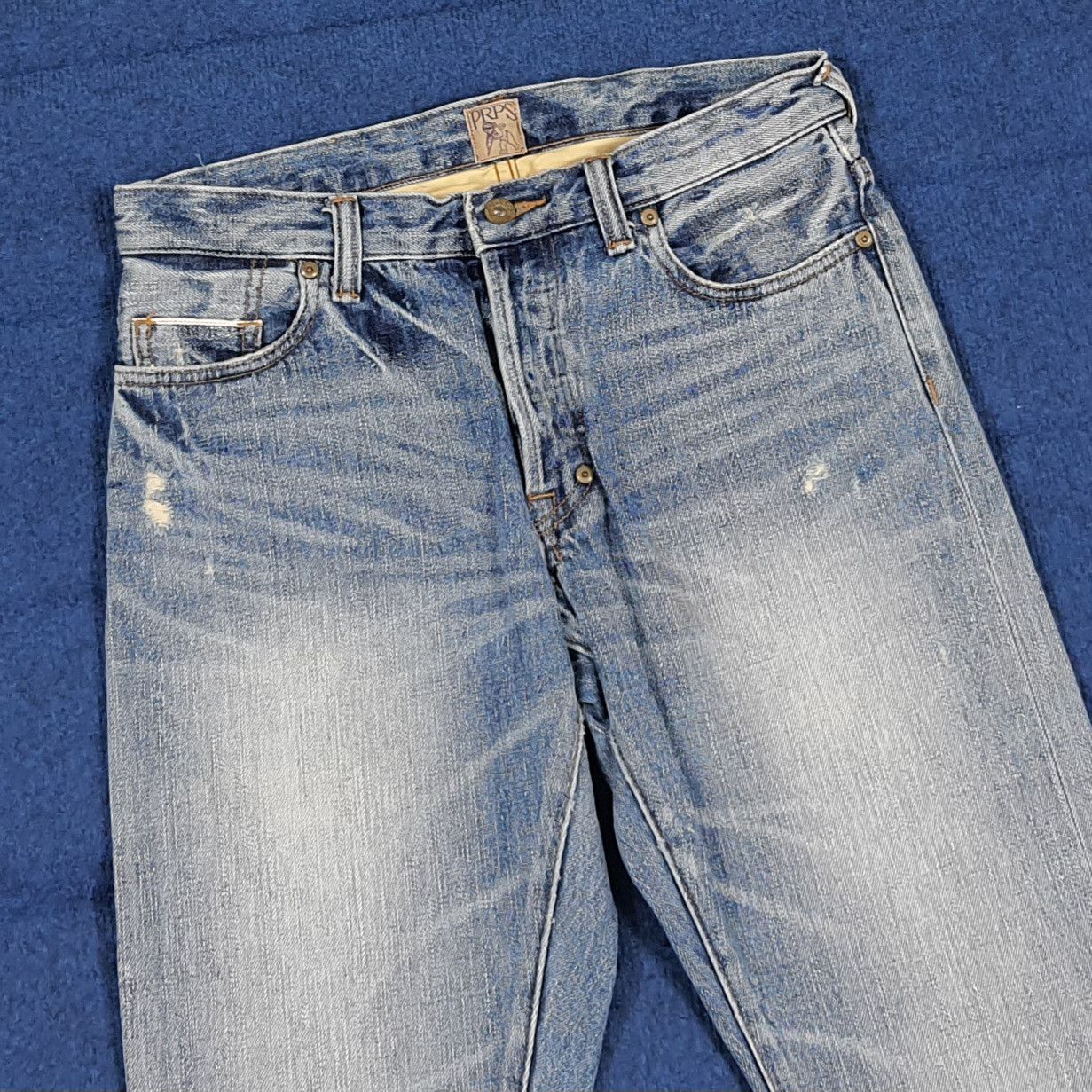 Prps Vintage PRPS Selvedge Camo Pocket Distressed Jeans C297N16 Size US 31 - 5 Thumbnail