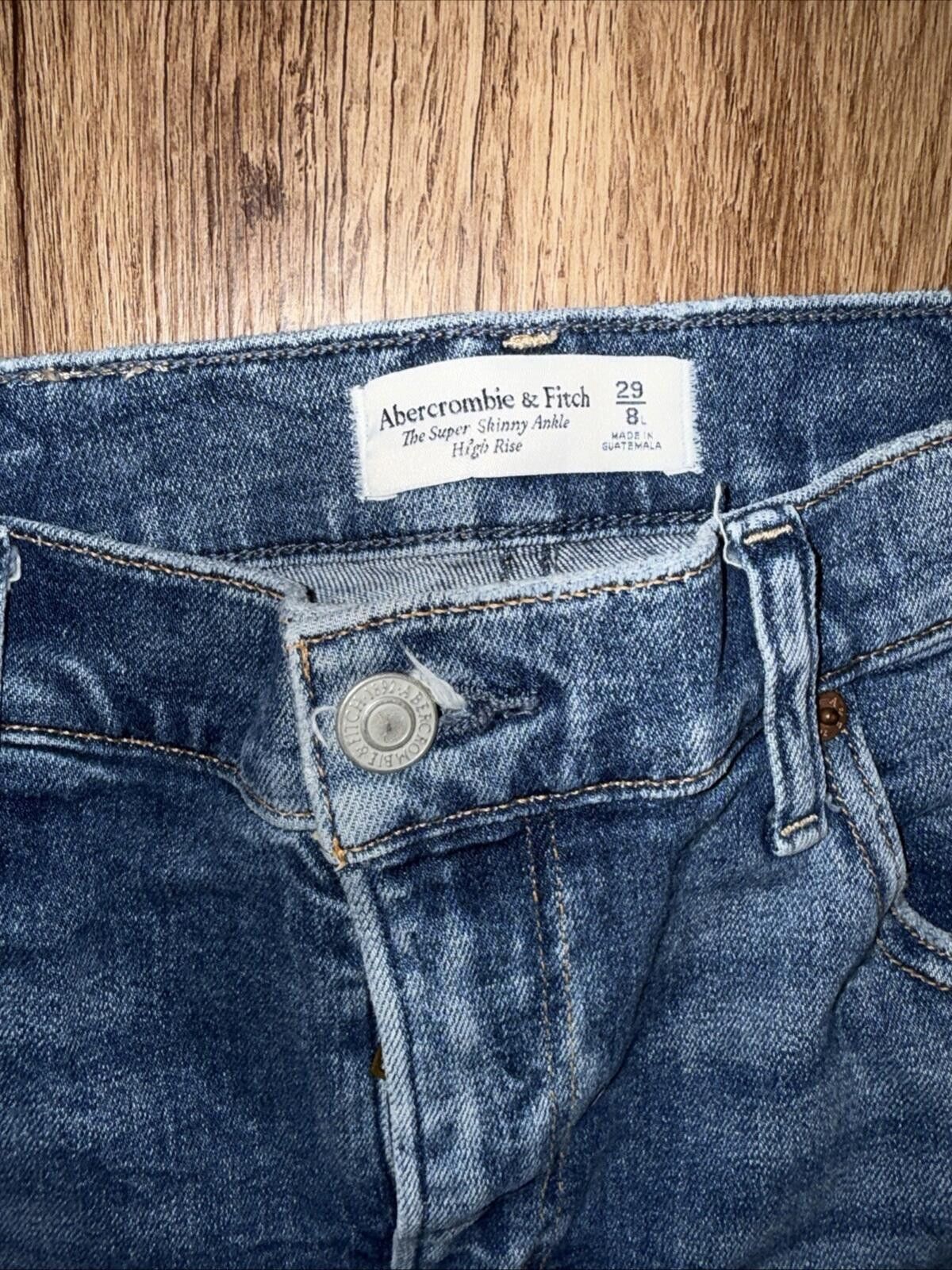 Abercrombie & Fitch Abercrombie & Fitch Super Skinny Ankle High Rise Jeans Crop Size 30" / US 8 / IT 44 - 3 Thumbnail