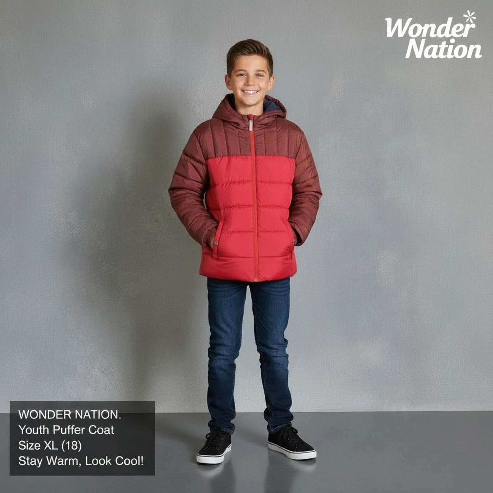 Other Wonder Nation Youth Puffer Coat Size XL (18) Size XL / US 12-14 / IT 48-50 - 2 Thumbnail