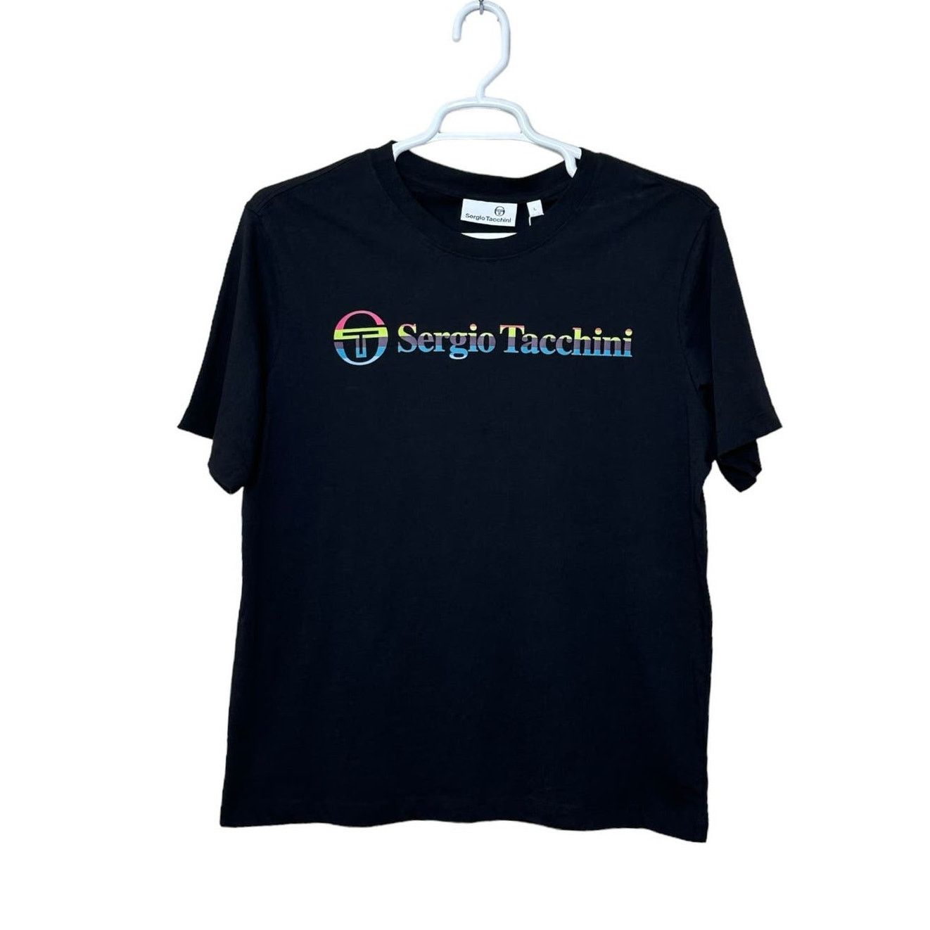Sergio Tacchini Sergio Tacchini black short sleeves T shirt size Large Size US L / EU 52-54 / 3 - 1 Thumbnail