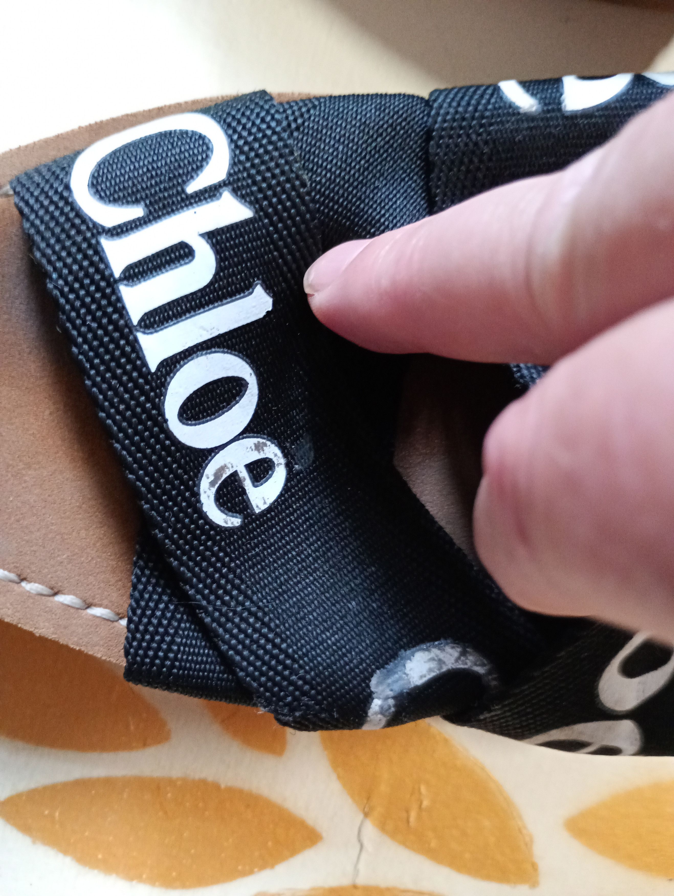 Chloe × Designer CHLOE Woody Flat Logo Canvas Black Slide Sandals 38 Size US 7.5 / IT 37.5 - 4 Thumbnail