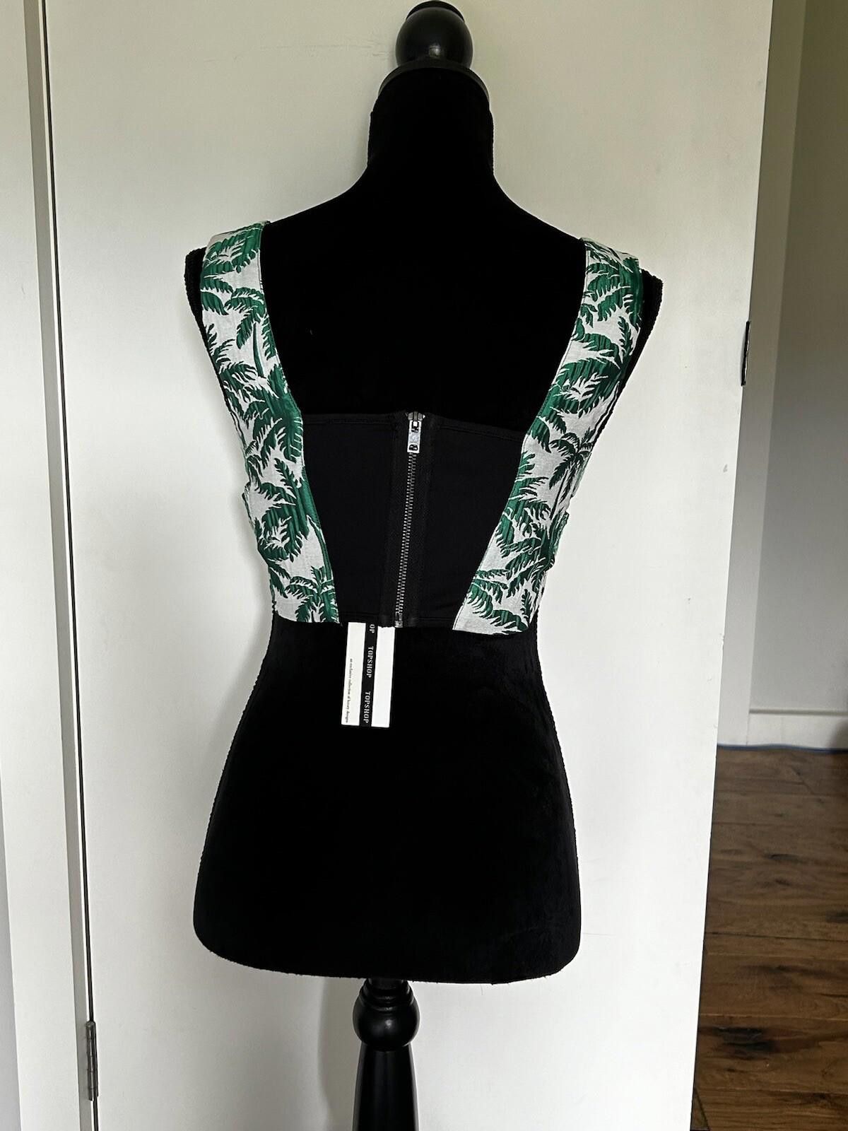 Topshop Topshop Crop Top Palm Tree Cut Out New - Size 10 (006) Size M / US 6-8 / IT 42-44 - 9 Thumbnail