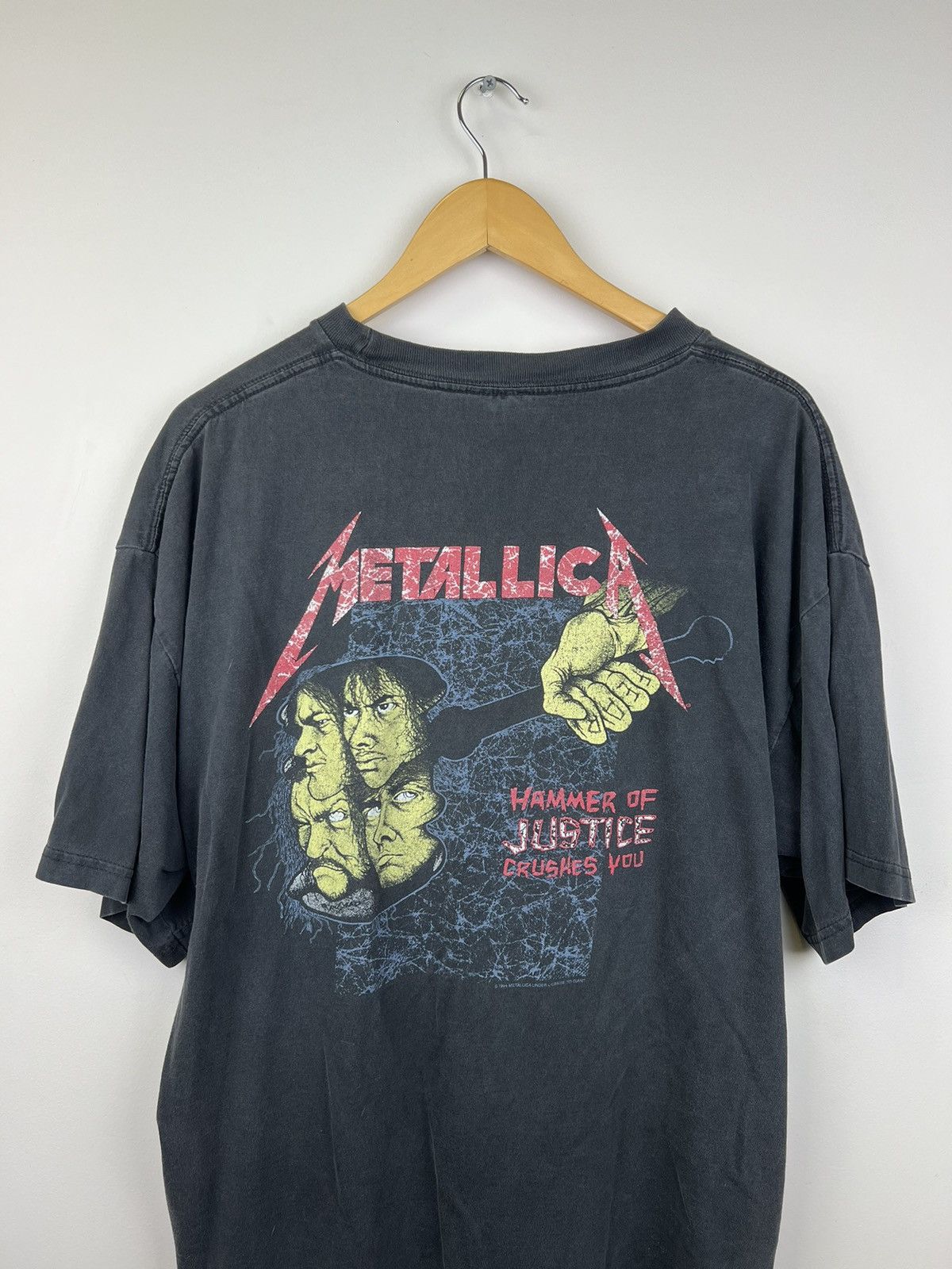 Band Tees × Vintage 1994 Metallica Hammer of Justice t-shirt Size US XL / EU 56 / 4 - 3 Thumbnail