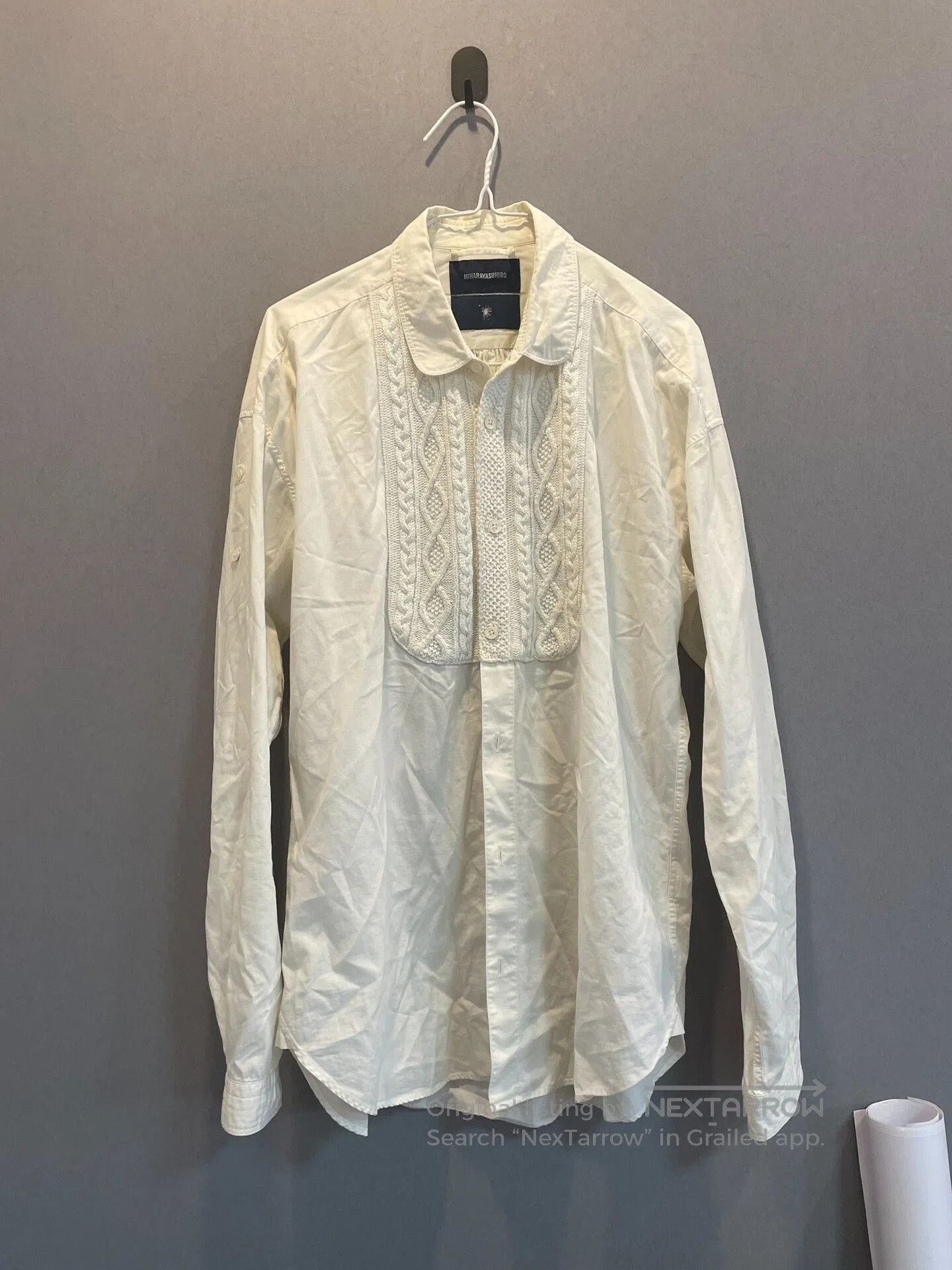Maison MIHARA YASUHIRO Elegant White Woven Shirt by Miharayasuhiro. Size XXL / US 16-18 / IT 52-54 - 1 Thumbnail