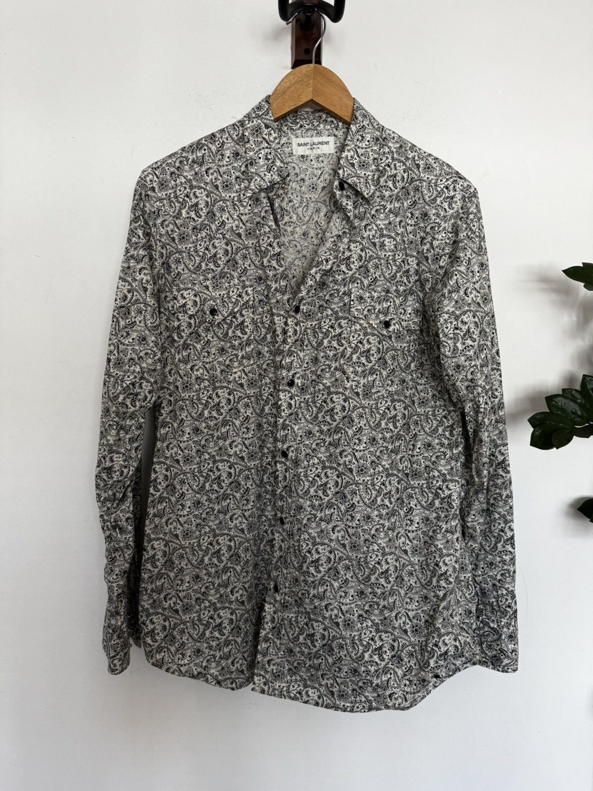 Saint Laurent Paris Palladium fw16 hedi Paisley western shirt Size US XL / EU 56 / 4 - 1 Thumbnail