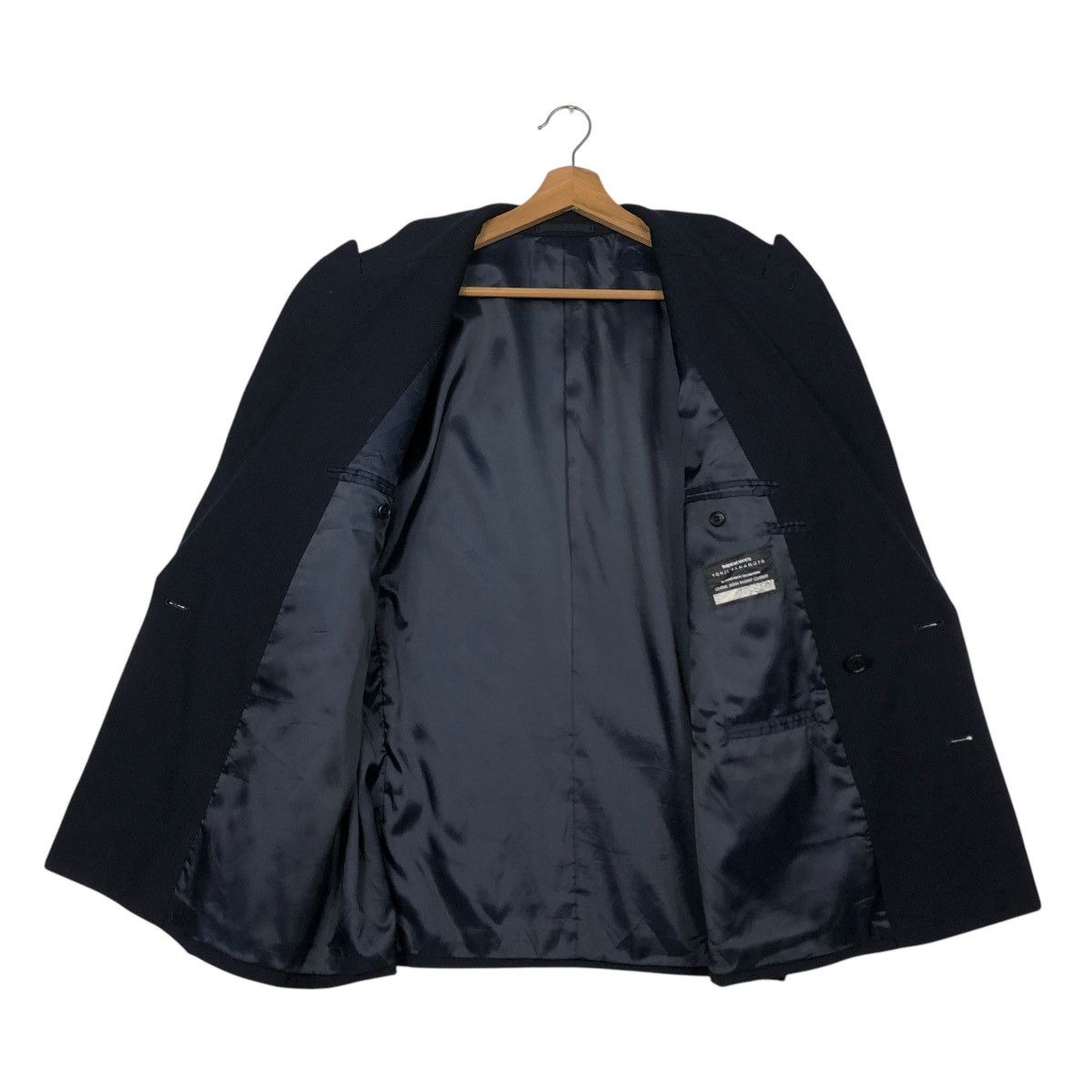 Yohji Yamamoto 🔥VINTAGE COATS JACKET YOHJI YAMAMOTO RAILWAY DOUBLE BREAST Size US M / EU 48-50 / 2 - 15 Thumbnail