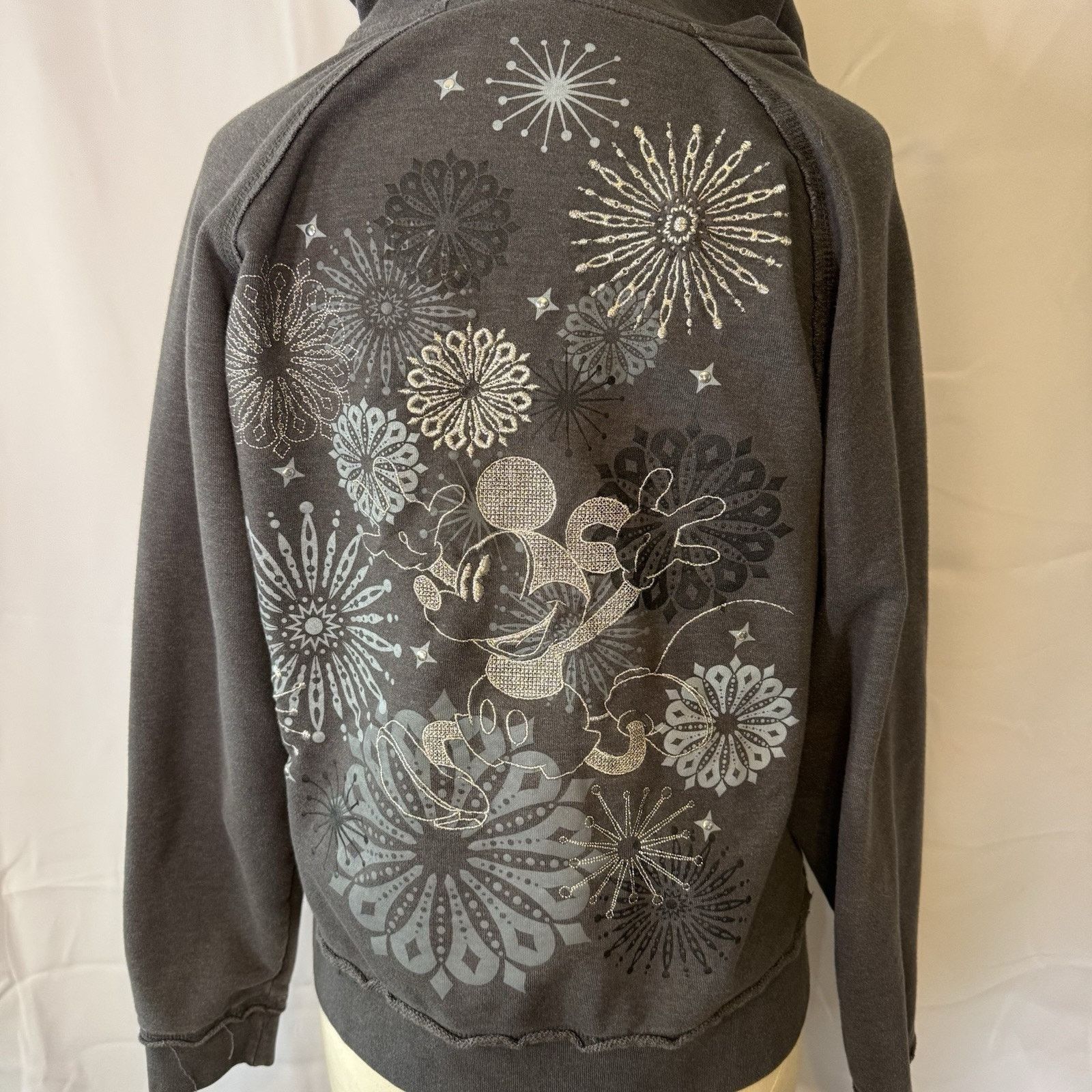 Disney Disney Parks Disneyland L Mickey Mouse Zip Up Hoodie Raw Hem Size L / US 10 / IT 46 - 5 Thumbnail