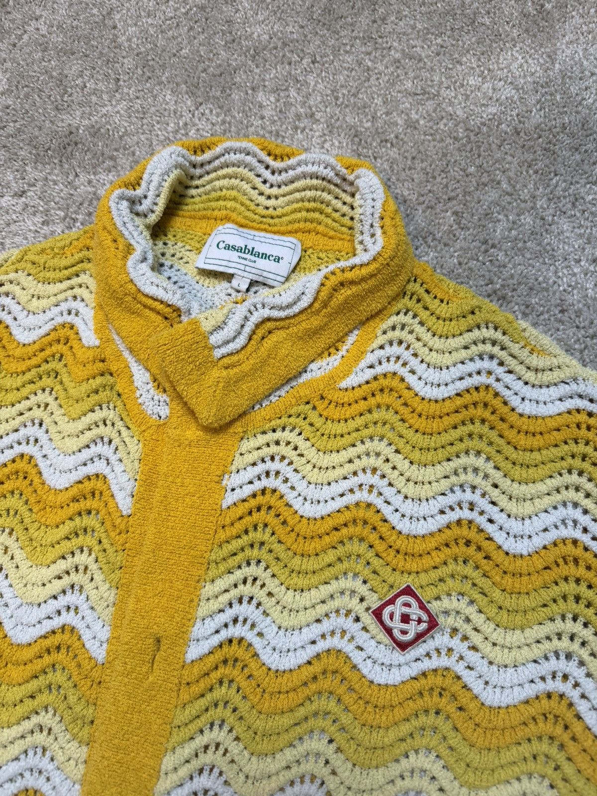 Casablanca Casablanca Wavy Gradient Crochet Shirt Size US L / EU 52-54 / 3 - 3 Thumbnail