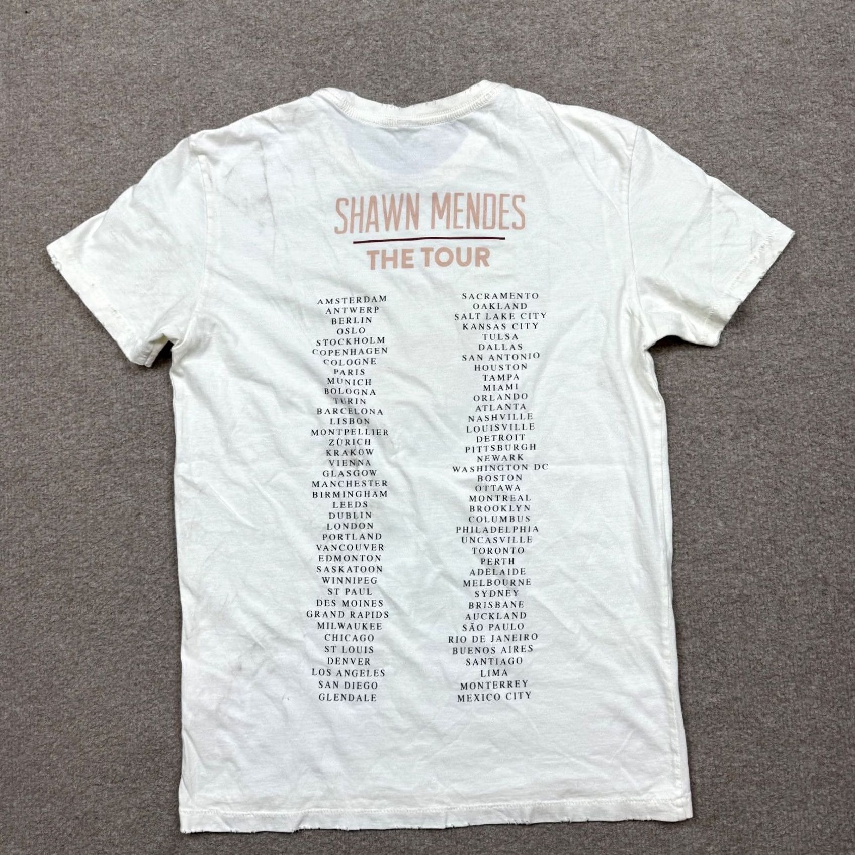 Bravado Shawn Mendes Shirt Women Small White Short Sleeve The Tour 2019 Bravado Women's T-Shirt Black? Size S / US 4 / IT 40 - 3 Thumbnail