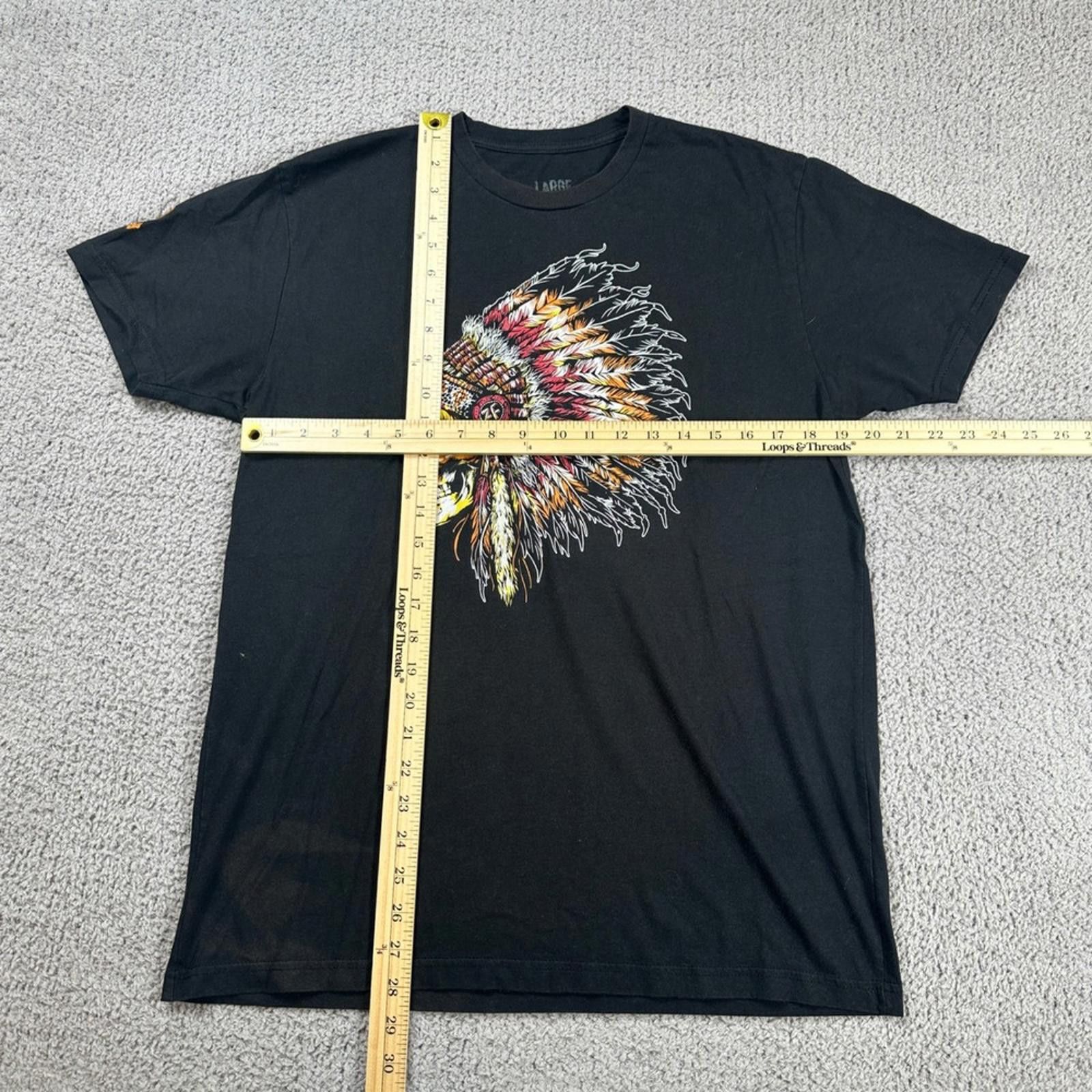 Other Zero Foxtrot Skull Feather Native American T Shirt Men L Size US L / EU 52-54 / 3 - 3 Thumbnail
