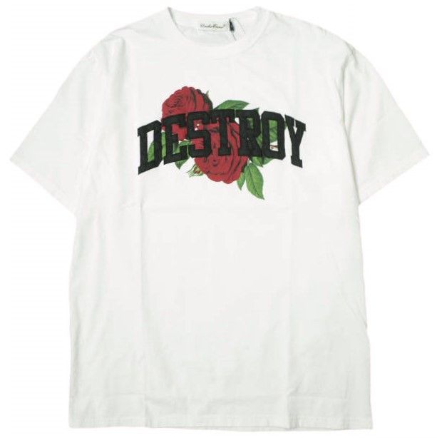 Other UNDERCOVER S/S DESTROY ROSE TEE Cotton T-shirt Cotton T-Shirts UC2C3802 DUTY FREE for USA