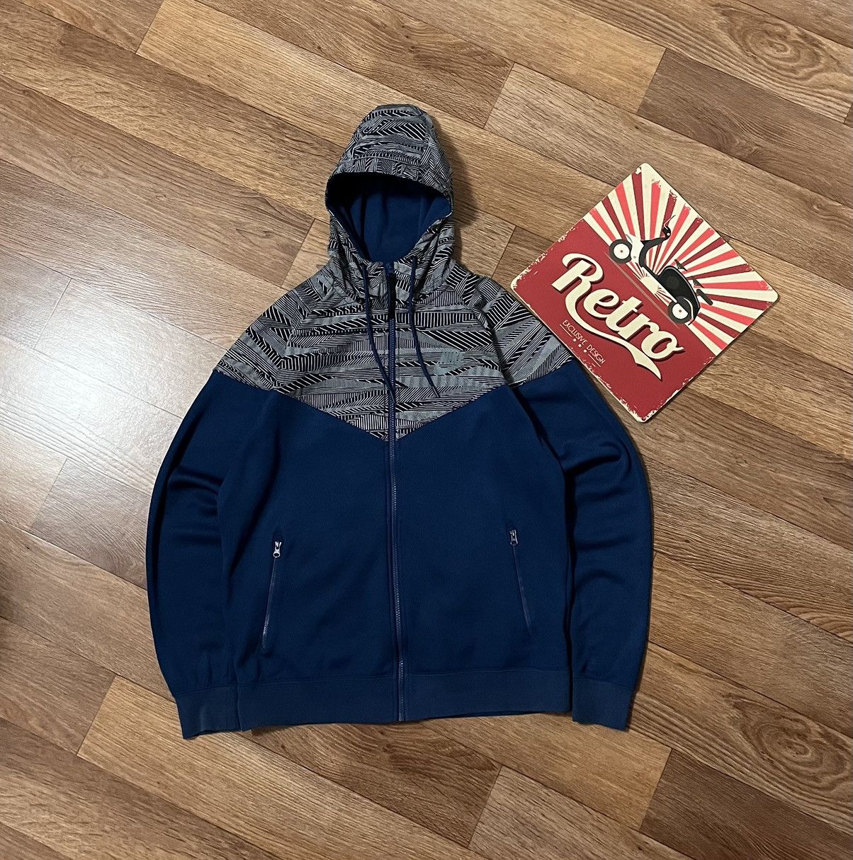 Nike Vintage Nike Air Hybrid Windrunner Full Zip Hoodie Size US M / EU 48-50 / 2 - 1 Thumbnail