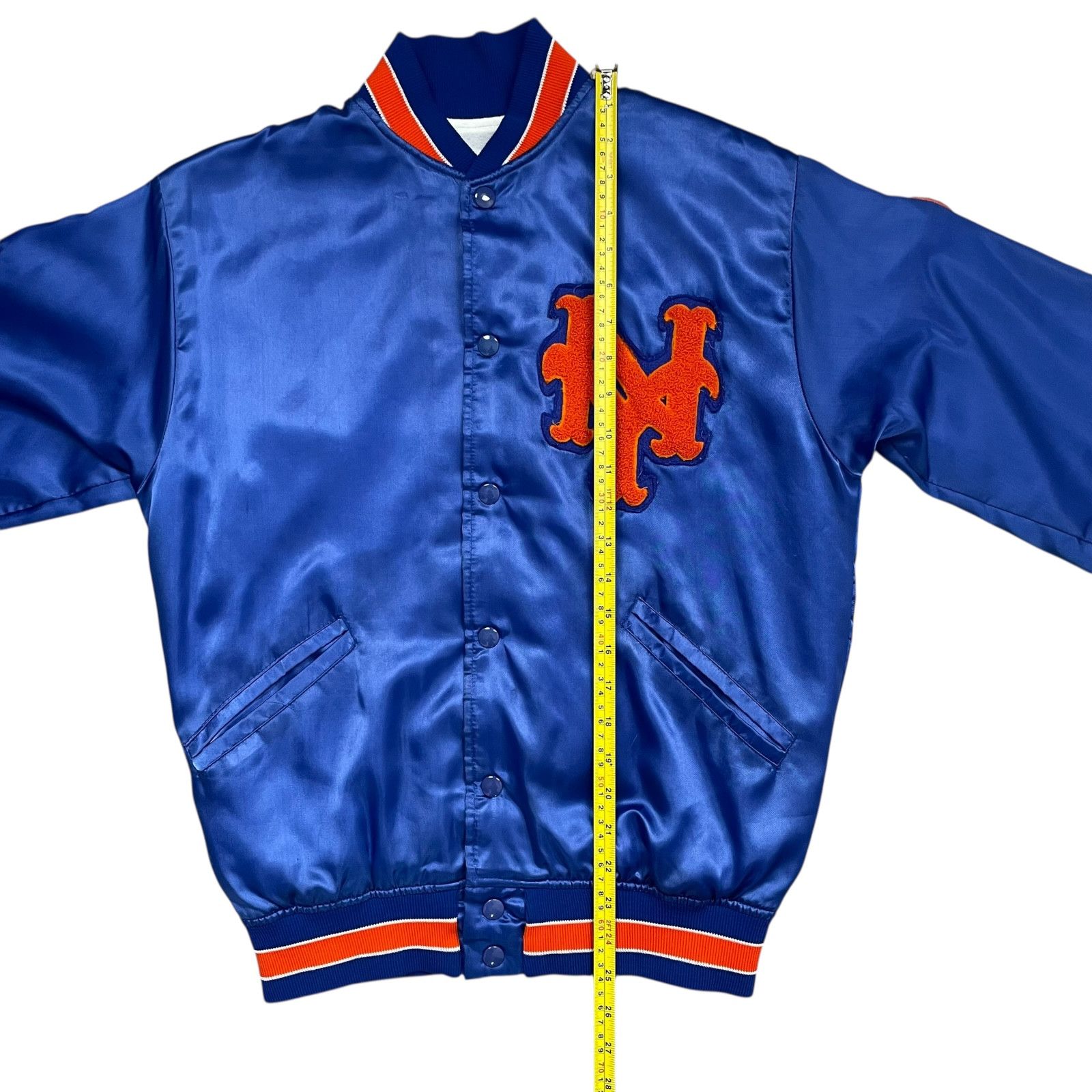 MLB VTG 90s NEW YORK METS FELCO SATIN BOMBER JACKET BLUE Sz S Size US S / EU 44-46 / 1 - 15 Thumbnail
