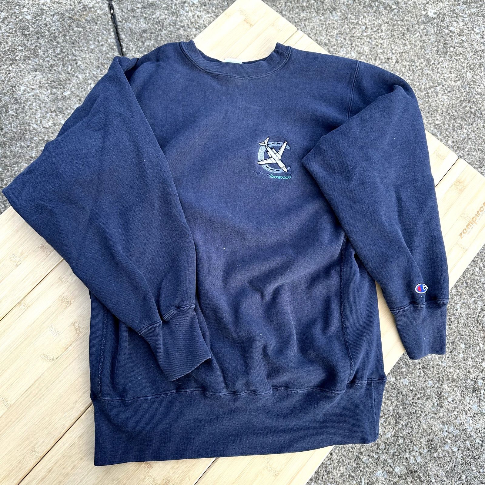 Champion × Japanese Brand Vintage Champion Reverse Weave Sweatshirt Size Large 90s Size US L / EU 52-54 / 3 - 1 Thumbnail