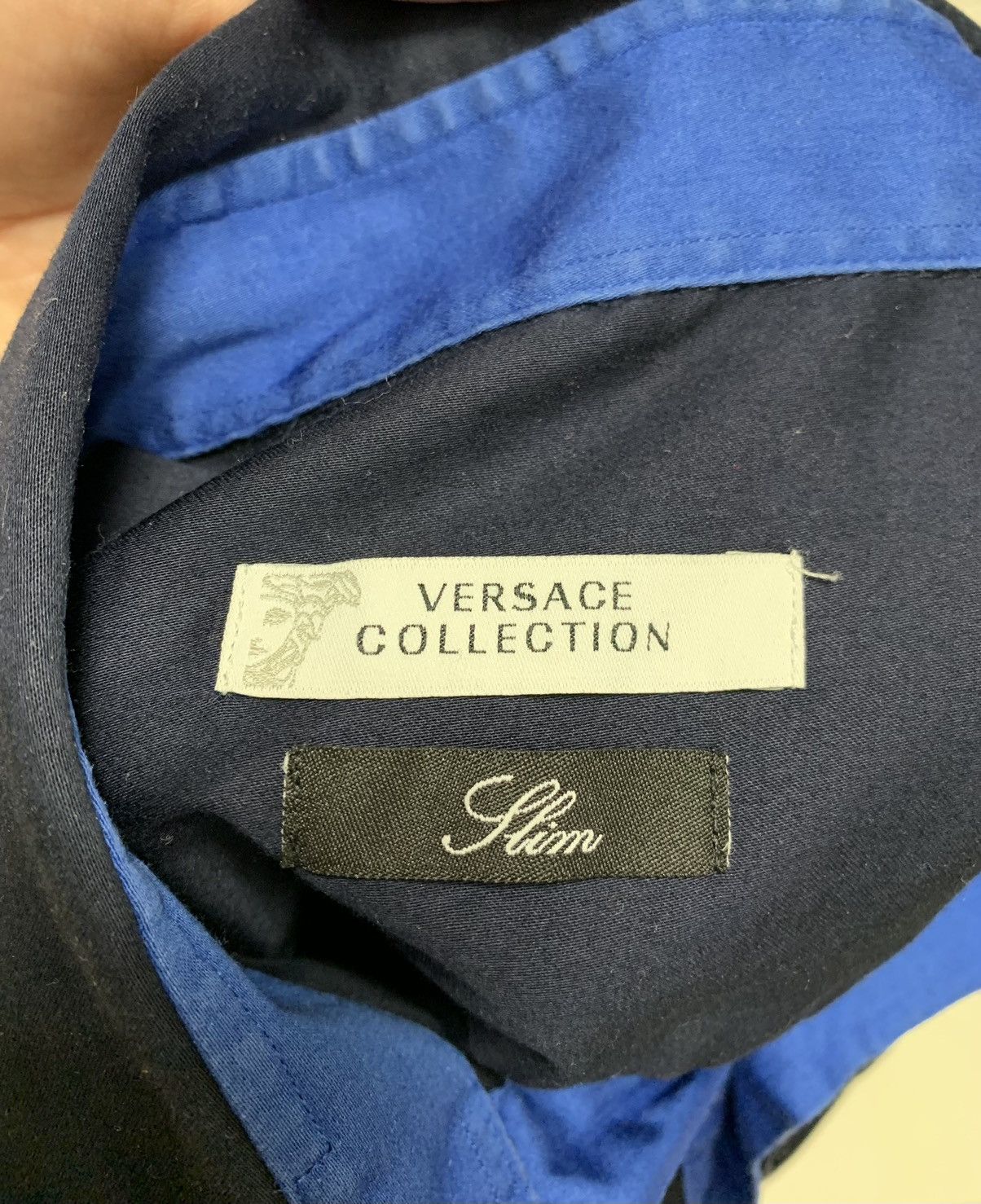 Versace Versace collection slim navy blue shirts long sleeve S Size US S / EU 44-46 / 1 - 3 Thumbnail