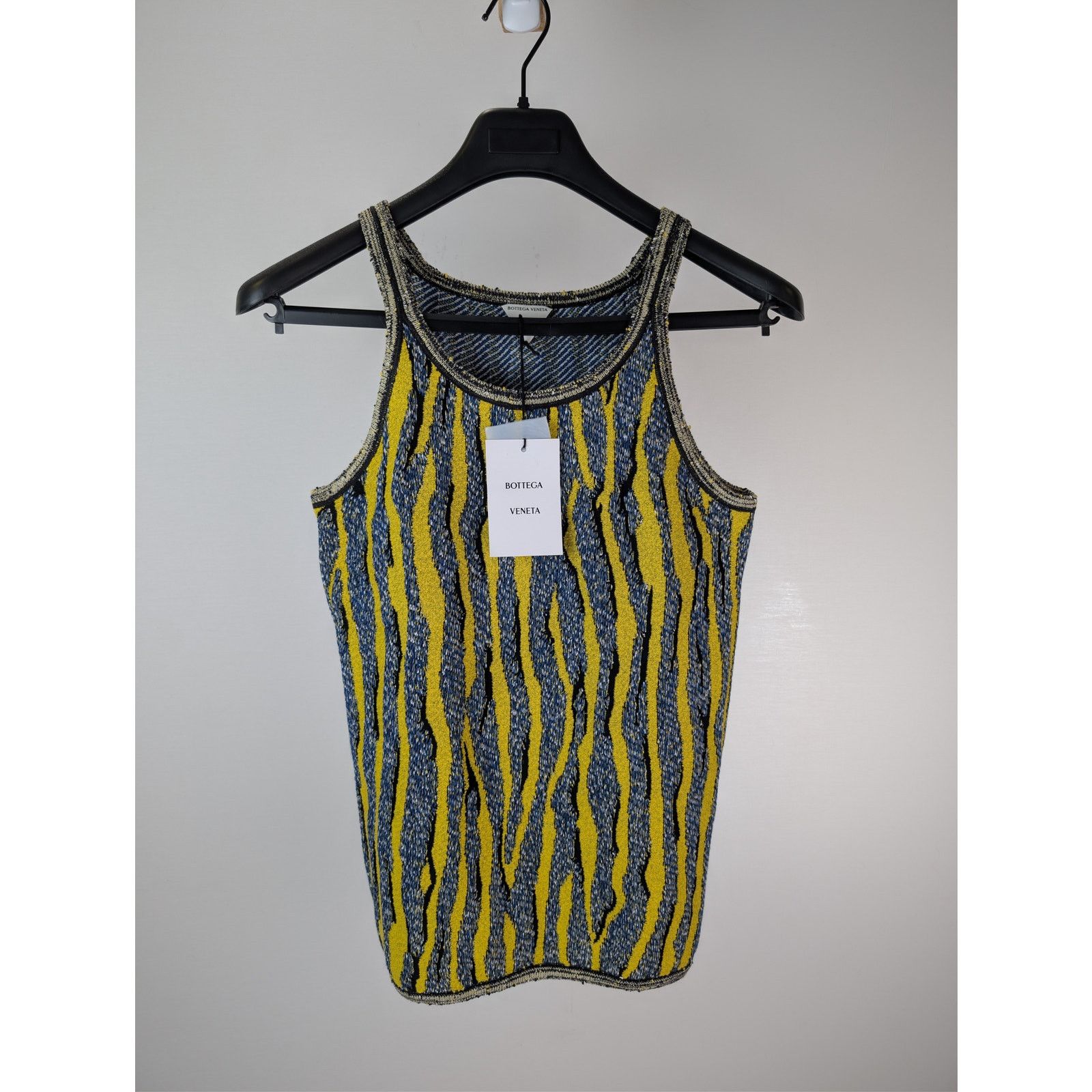 Bottega Veneta o1rshd1 Animal Jacquard Tank Top in Yellow / Blue Size US L / EU 52-54 / 3 - 8 Thumbnail