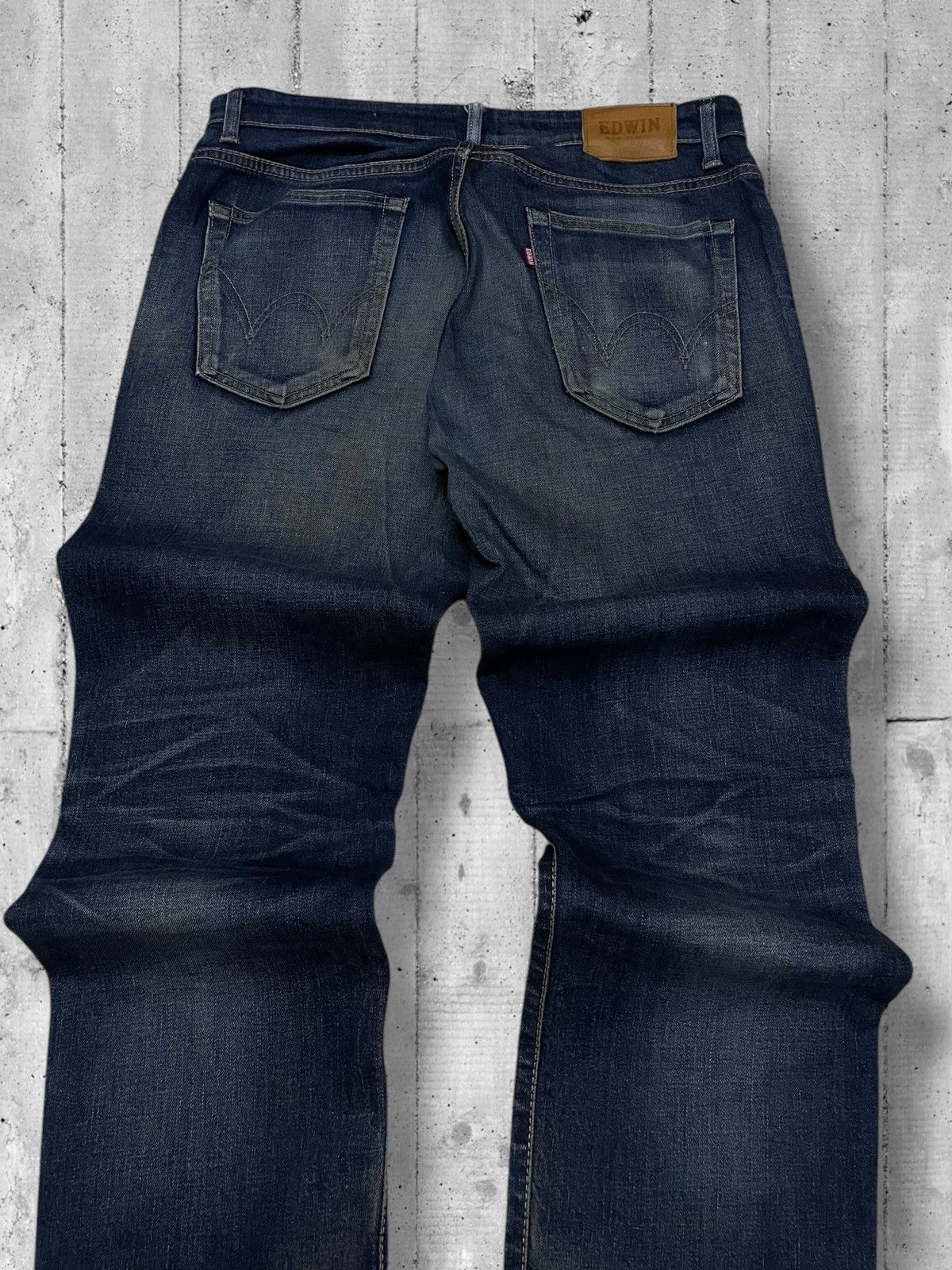 Designer × Edwin × Vintage Vintage 1990s Japan Designer Edwin Distressed Dirt Denim Size US 32 / EU 48 - 11 Thumbnail