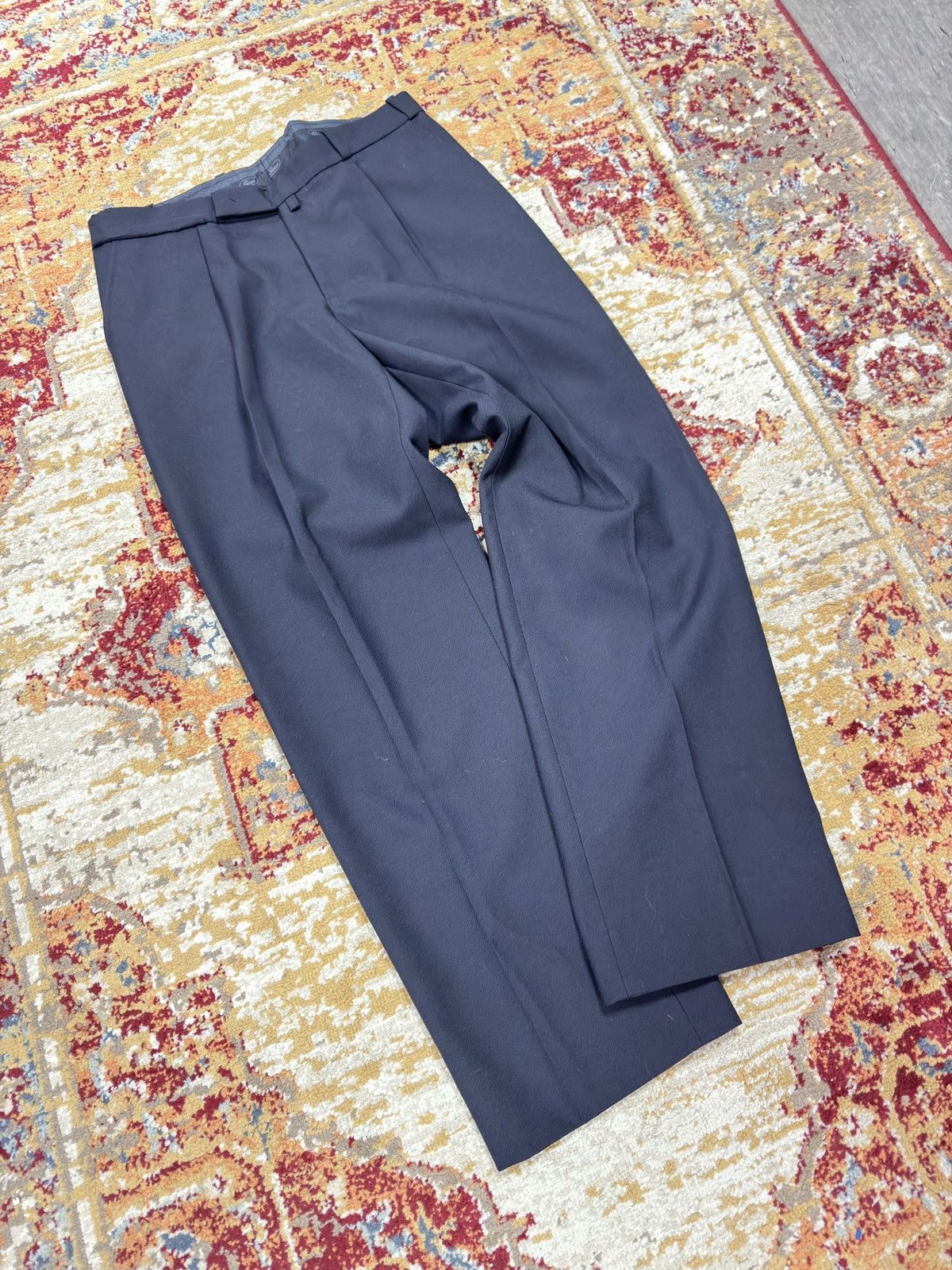If Six Was Nine 1980s Wool Suit Pants Baggy Trousers Blend Balenciaga Rick Size US 32 / EU 48 - 1 Thumbnail