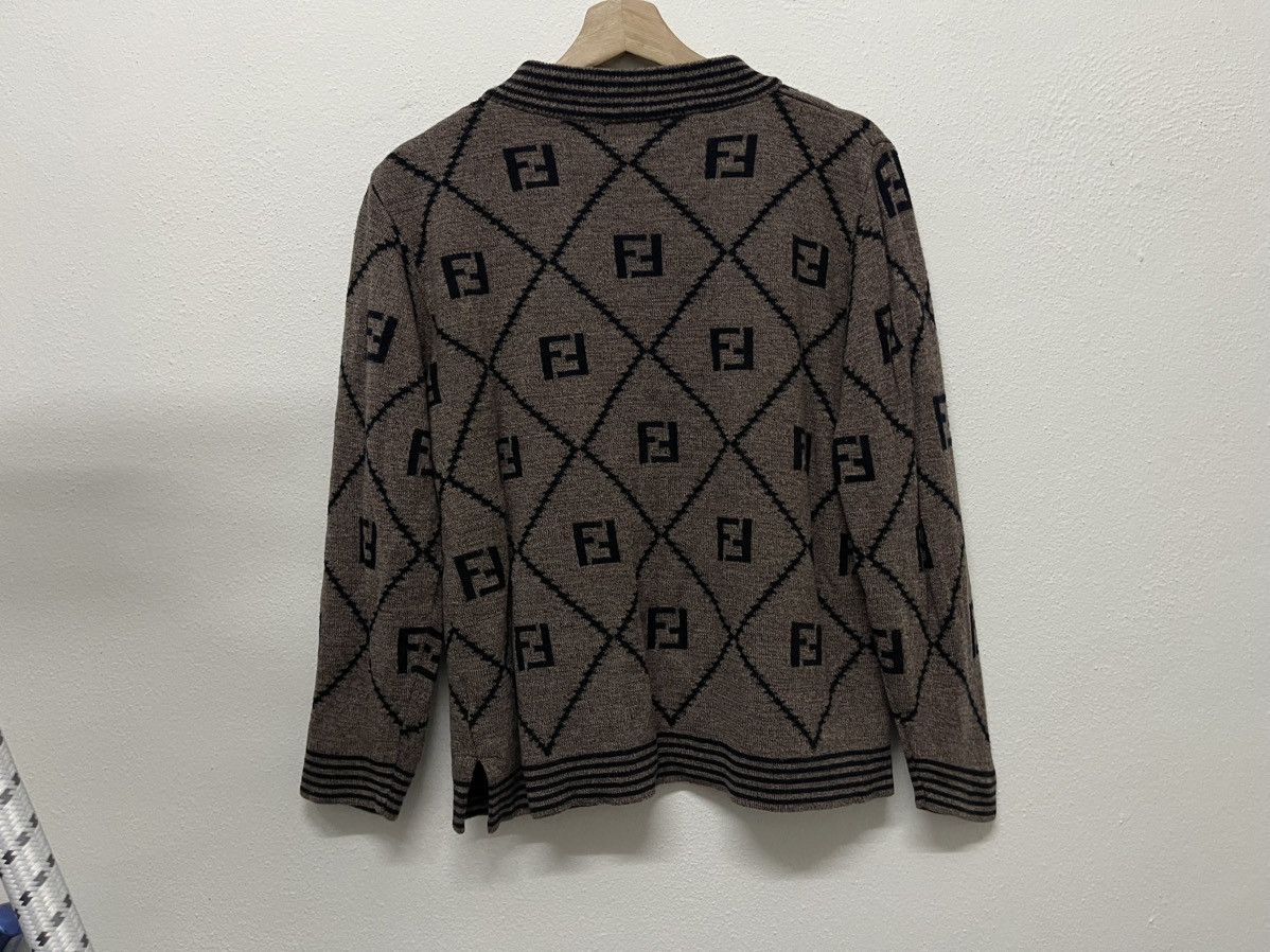 Fendi 90s FENDI MONOGRAM WOOL KNIT SWEATSHIRT RARE Size M / US 6-8 / IT 42-44 - 2 Thumbnail