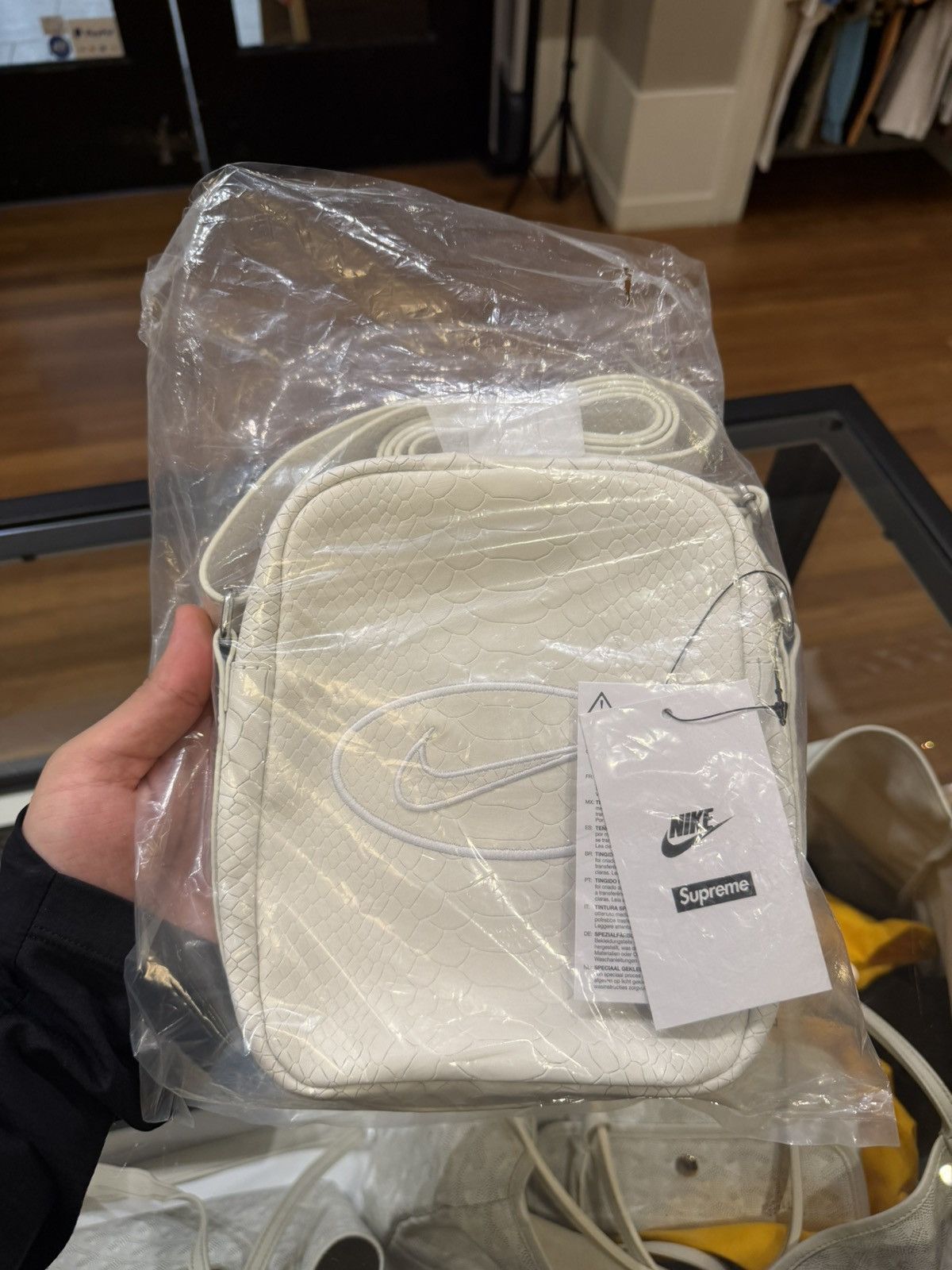 Nike × Supreme Supreme x Nike Shoulder Bag Silver | Grailed