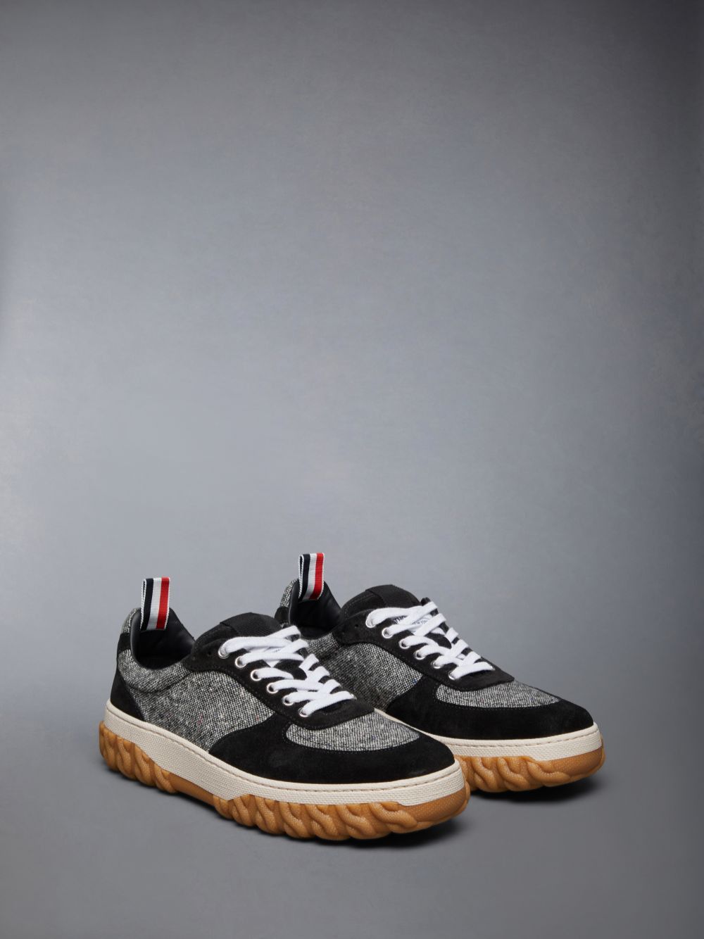 Thom Browne o1s22i1n1124 Tweed Sneakers in Multicolor Size US 7 / EU 40 - 2 Thumbnail
