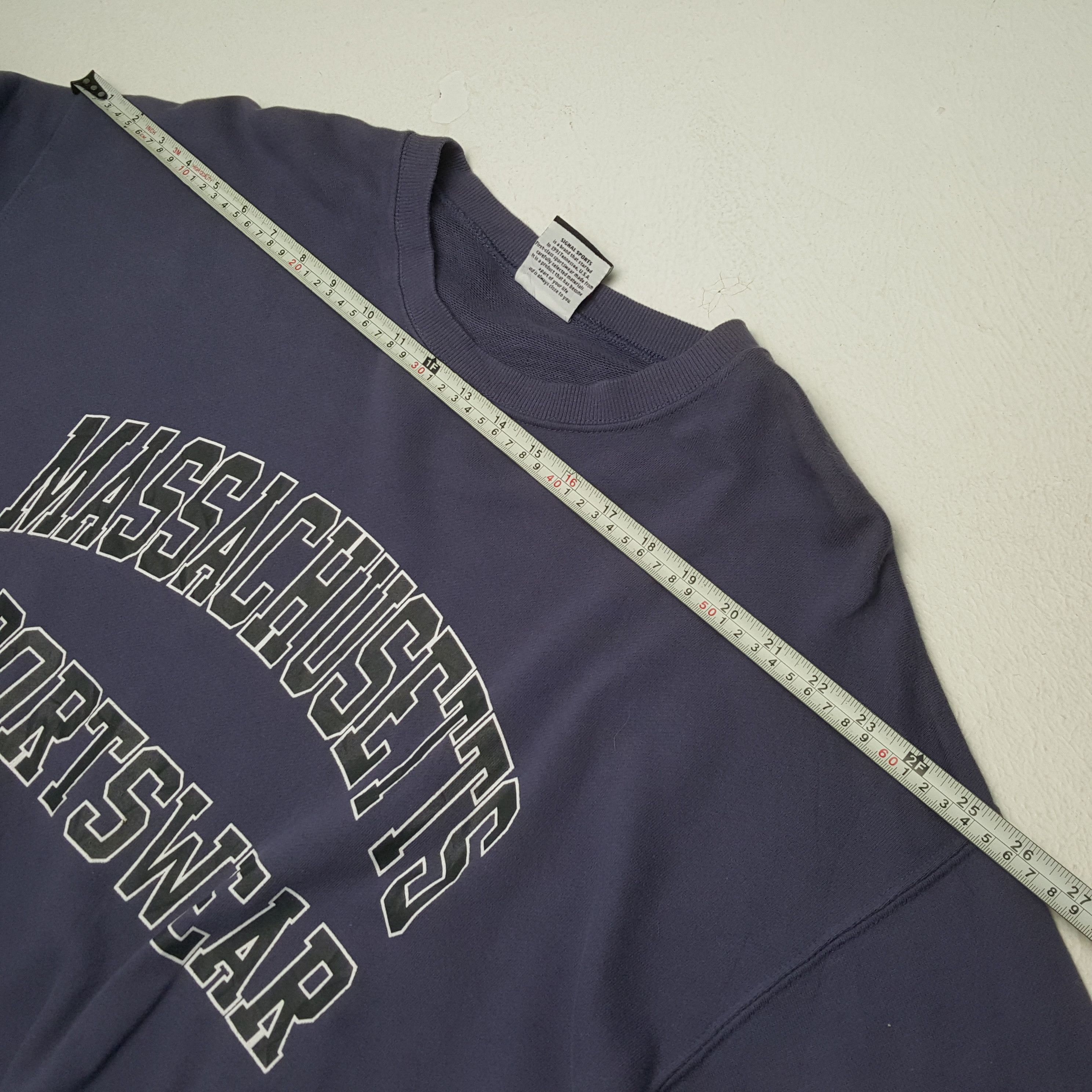 Signal Sport × Vintage MASSACHUSETTS SPORTWEAR Vintage Signal Sweatshirt Size US XL / EU 56 / 4 - 4 Thumbnail