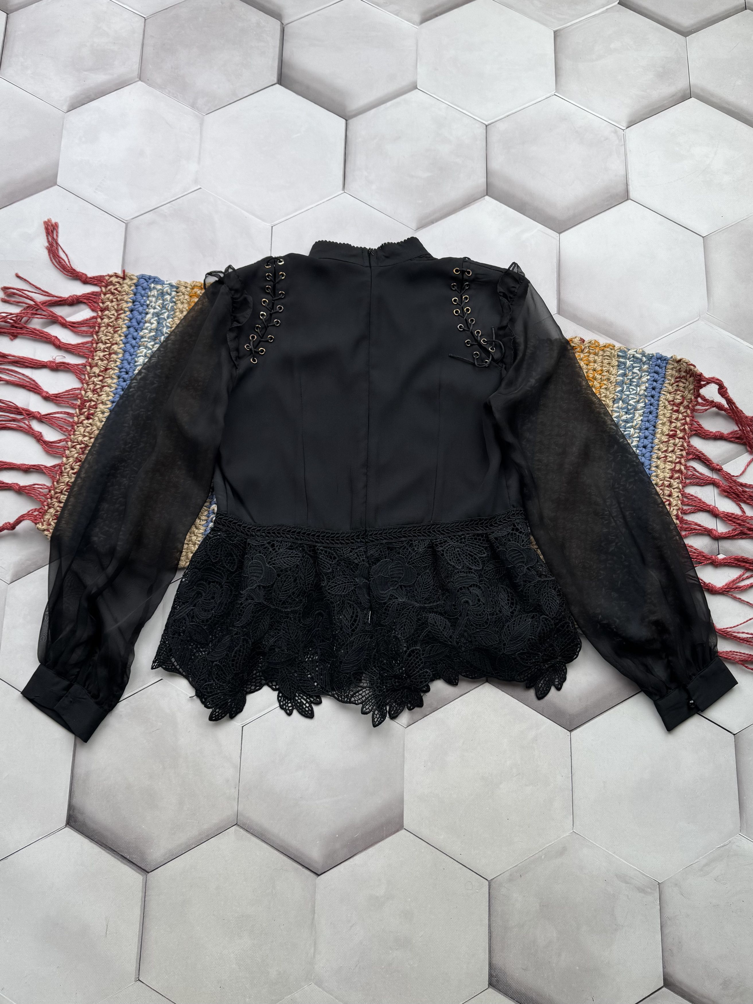 Vintage Vintage Blouse With Mesh Sleeve Size M / US 6-8 / IT 42-44 - 6 Thumbnail