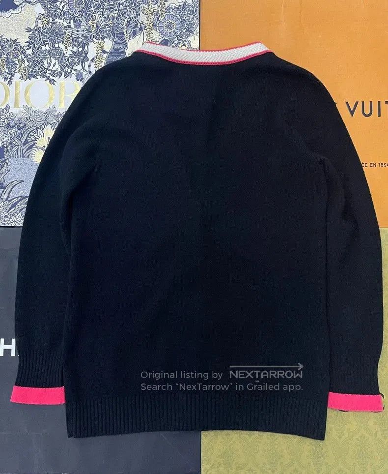 Chanel Chanel Black White Cashmere Cardigan. Size US M / EU 48-50 / 2 - 3 Thumbnail