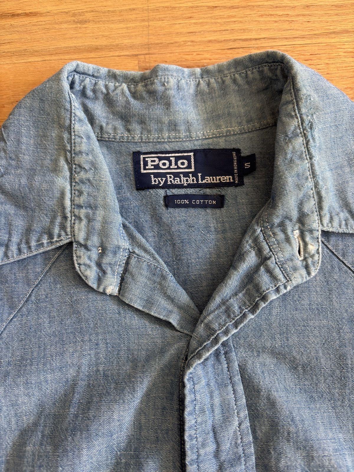 Polo Ralph Lauren Vintage Polo Ralph Lauren Denim Western Button Down Shirt Size US S / EU 44-46 / 1 - 4 Thumbnail