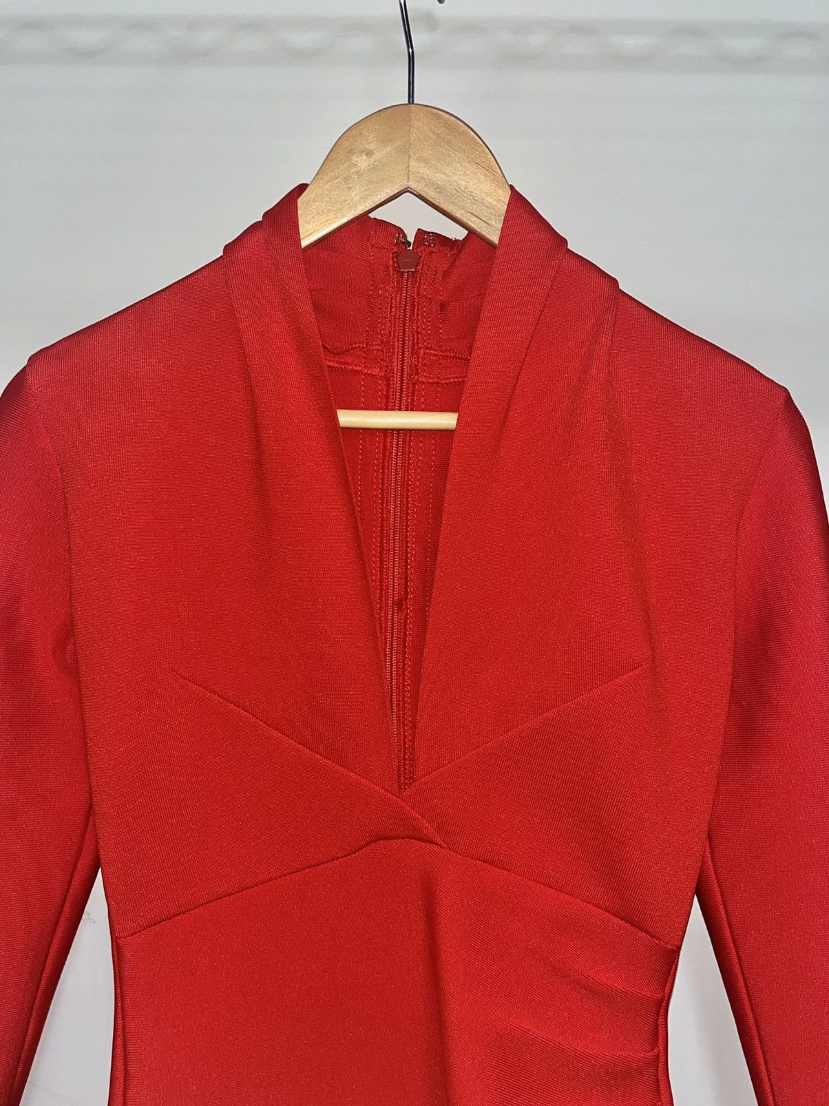 Other Red Midi Dress with V-Neck and Waist Tie Size S / US 4 / IT 40 - 3 Thumbnail