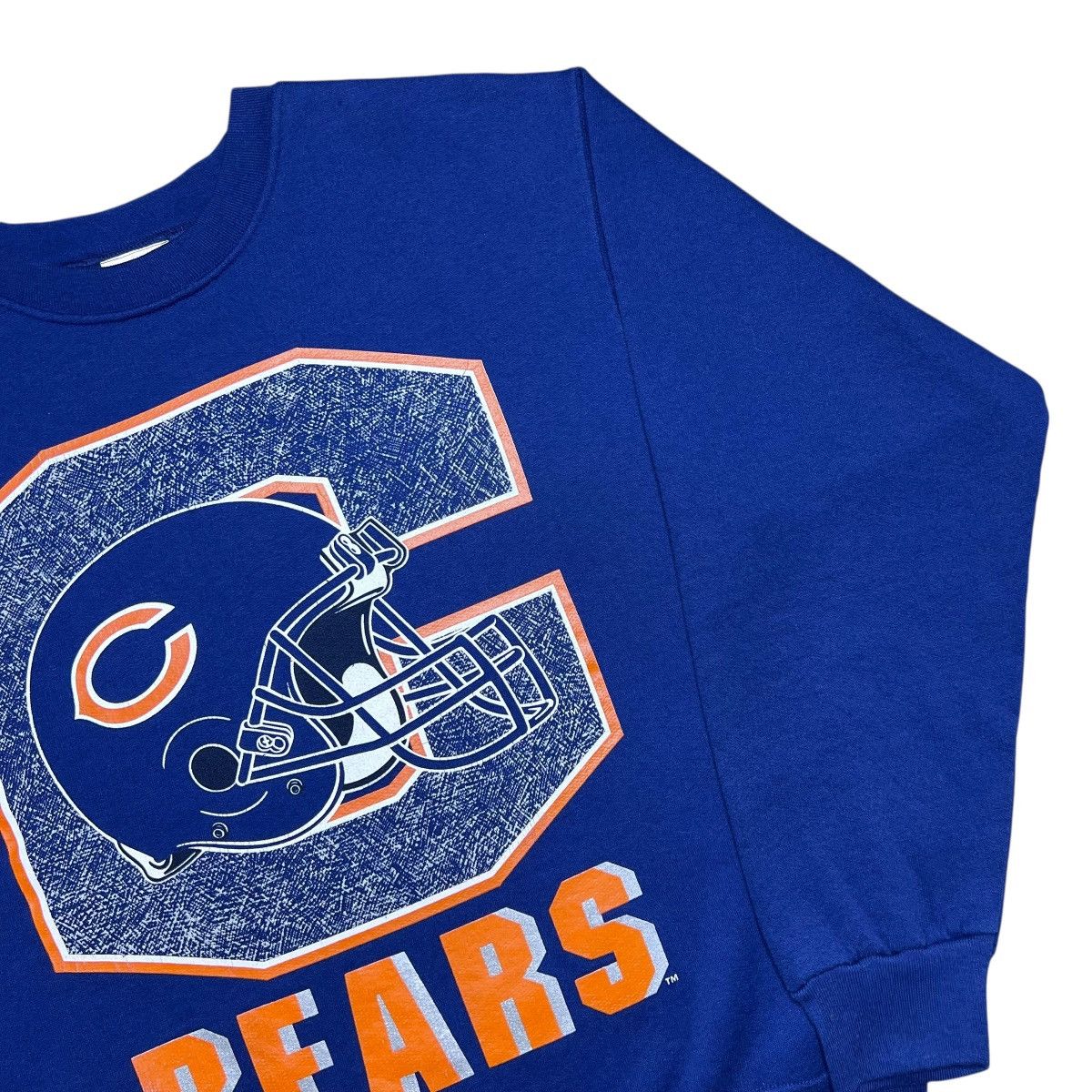 NFL Vintage 1990s NFL Chicago Bears Helmet Spell Out Sweatshirt Size US L / EU 52-54 / 3 - 17 Thumbnail