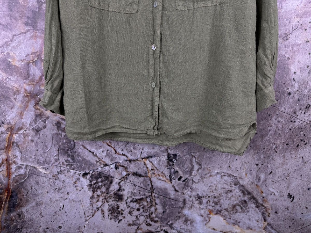 Other Women’s Francesca Bettini Linen Button-Up Blouse Olive Green Size M / US 6-8 / IT 42-44 - 4 Thumbnail